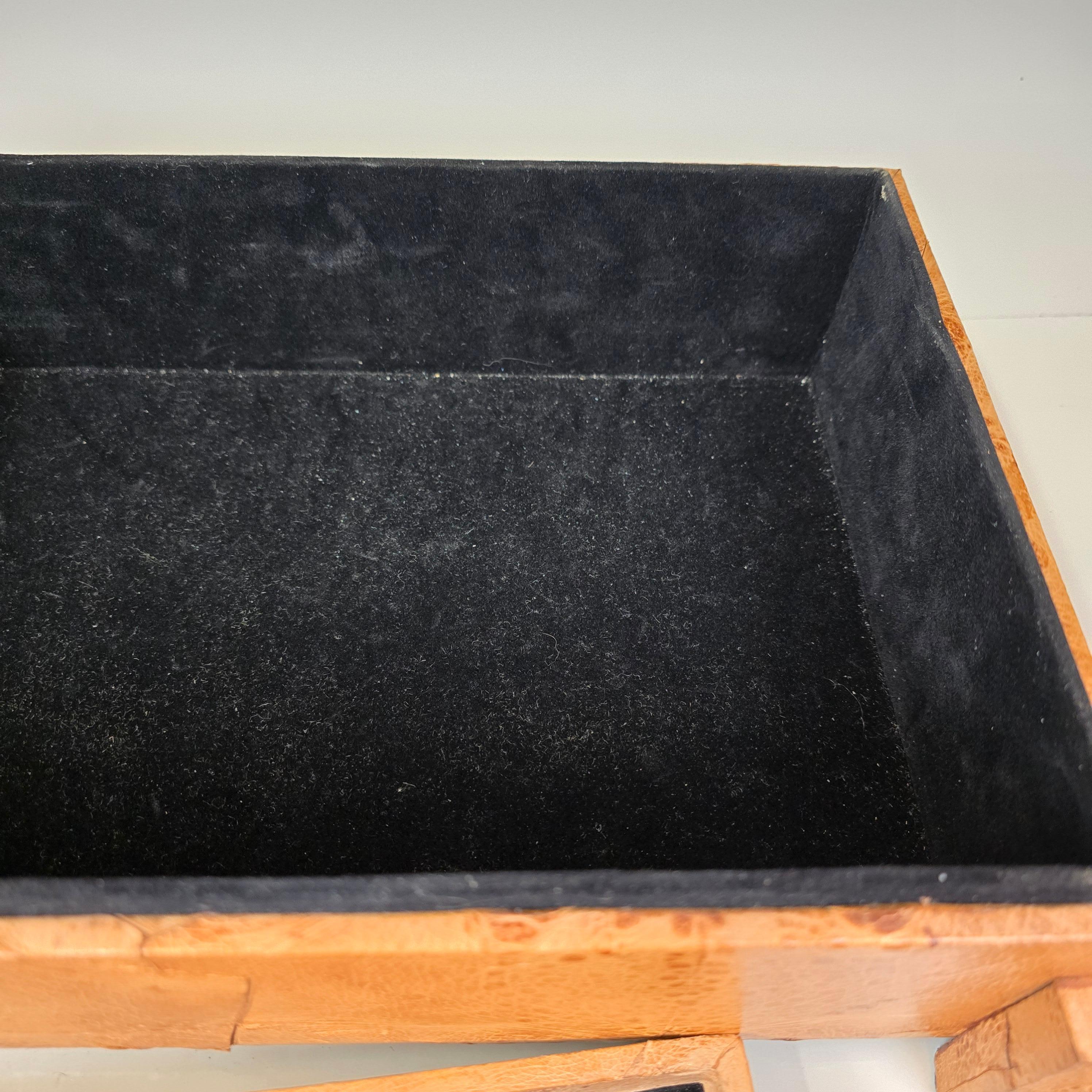Exótica caja de piel de rana Deco Revival de los años 70 finales del siglo XX en venta