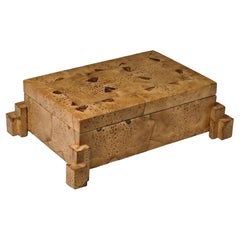 Exotic 1970s Deco Revival Frog Skin box