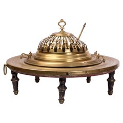 Exotic 19th Century Spanish Brass Brazier, Planter, Ice Bucket