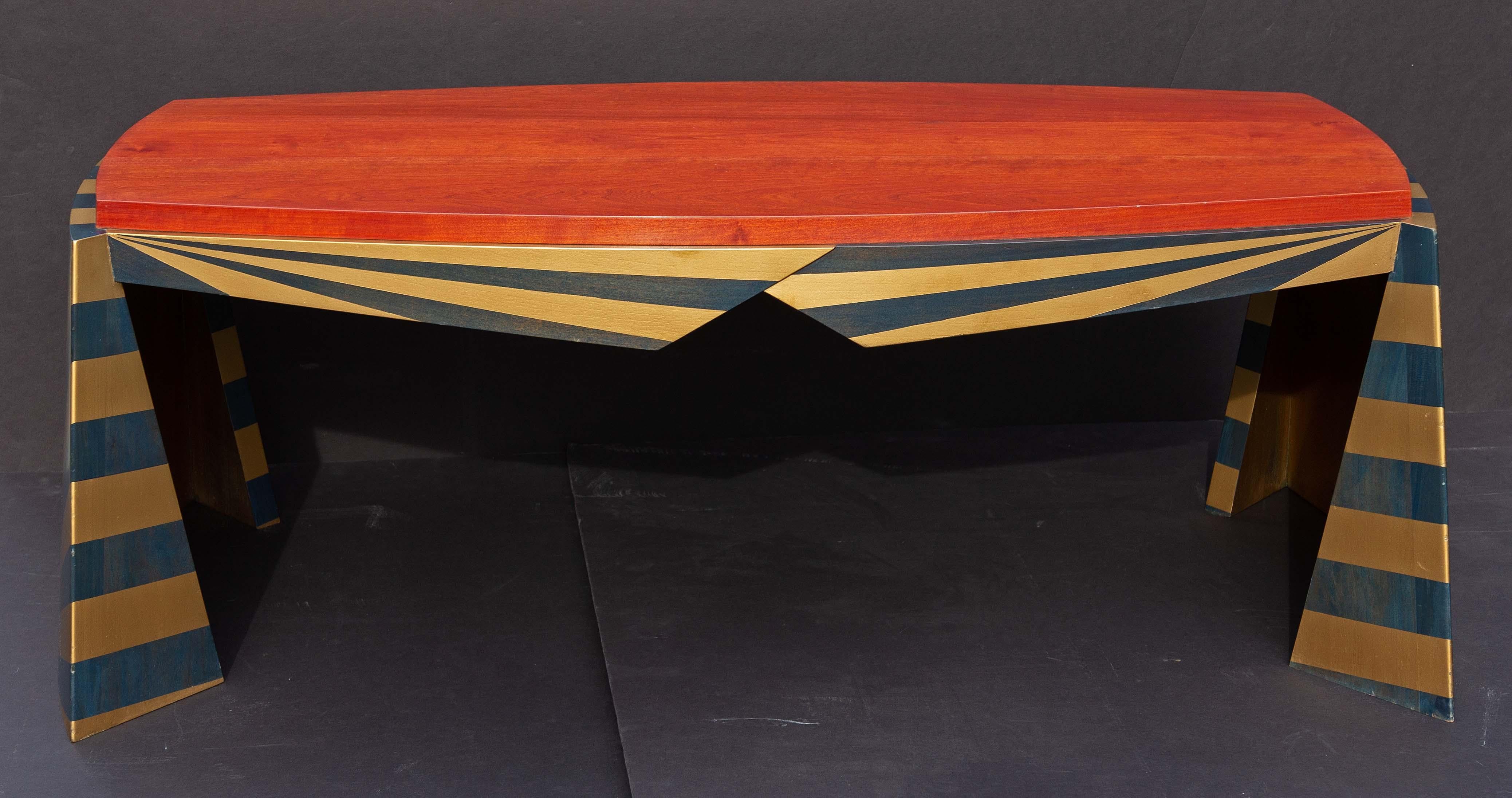 North American Exotic American Studio Craft Sculptural Coffee Table For Sale