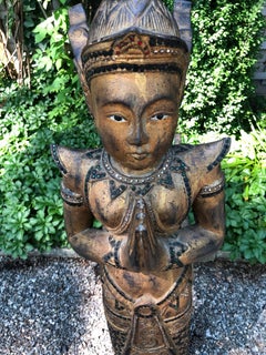 Exotic and Large Thai Deity Sculpture