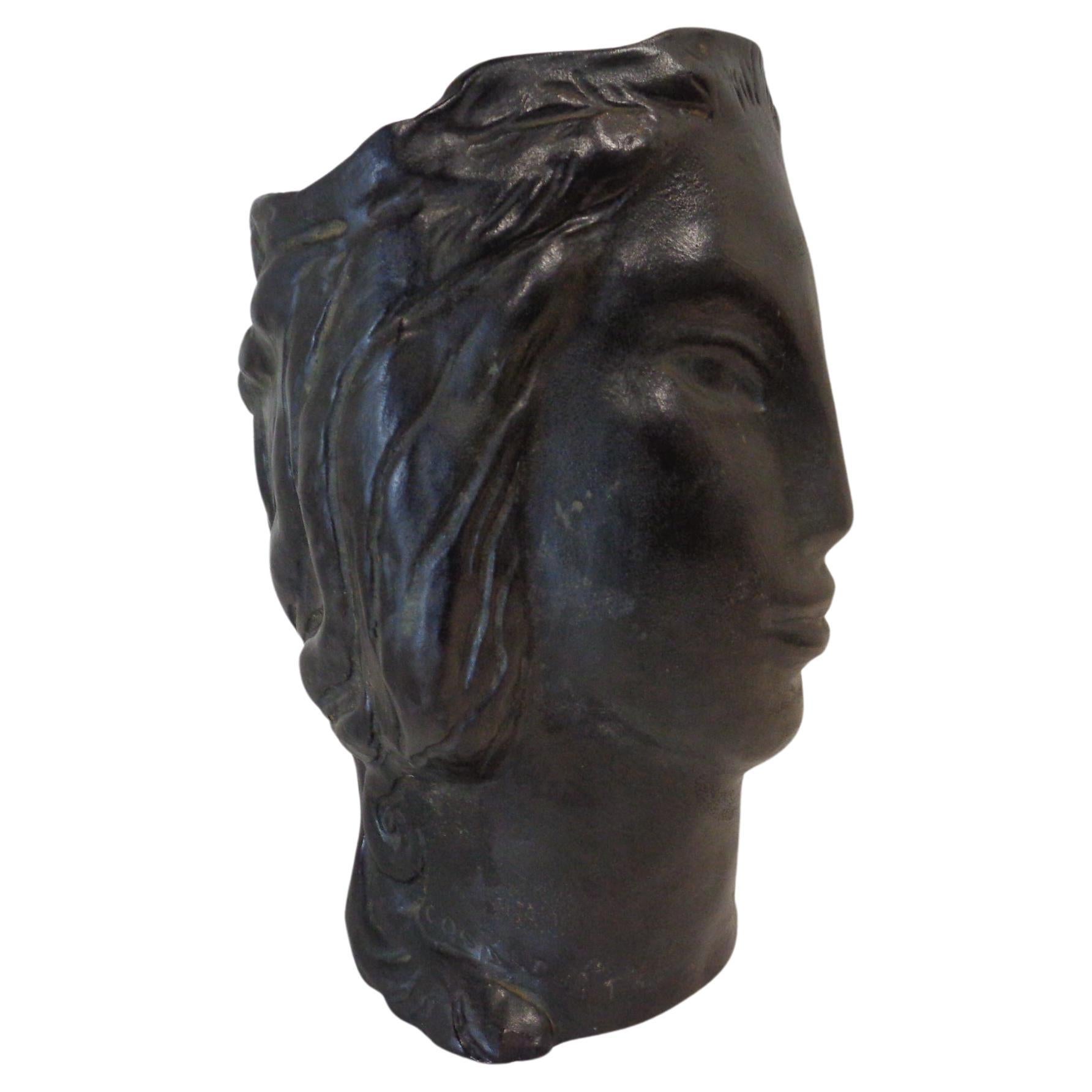   Art Deco Ceramic Exotic Head Vase Sculpture by Edith Varian Cockcroft 3