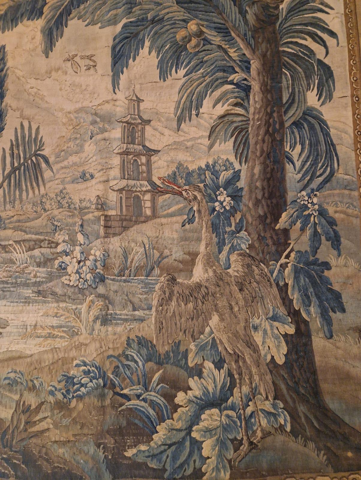 18th Century Exotic Aubusson tapestry from Louis XV