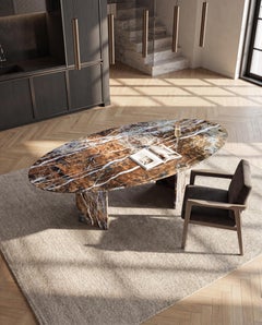 Exotic Blue Jeans Marble Dining Table, Rare Stone Blue Marble Custom Table