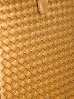 NEW Bottega Veneta Exotic Skin Metallic Intrecciato Ayers Oro Bruciato IPAD Case