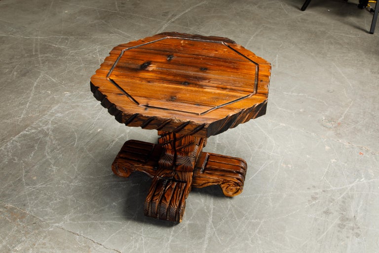 Exotic Carved Occasional Table by William Westenhaver for Witco, c 1950 6