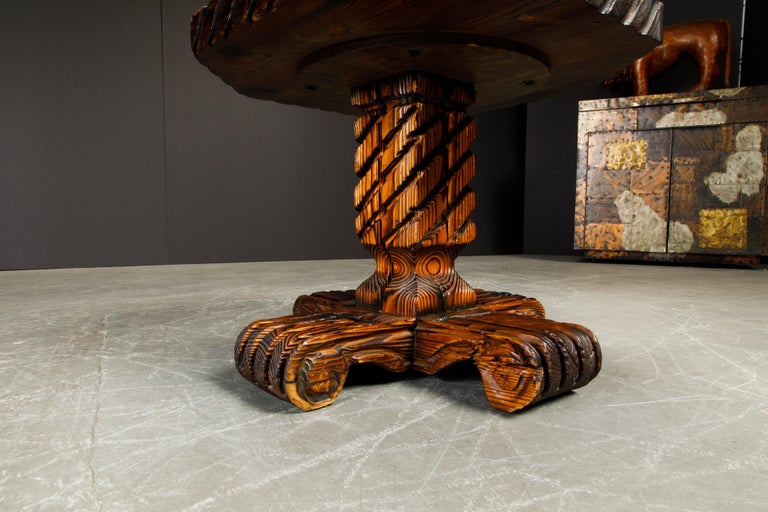 Mid-20th Century Exotic Carved Occasional Table by William Westenhaver for Witco, c 1950