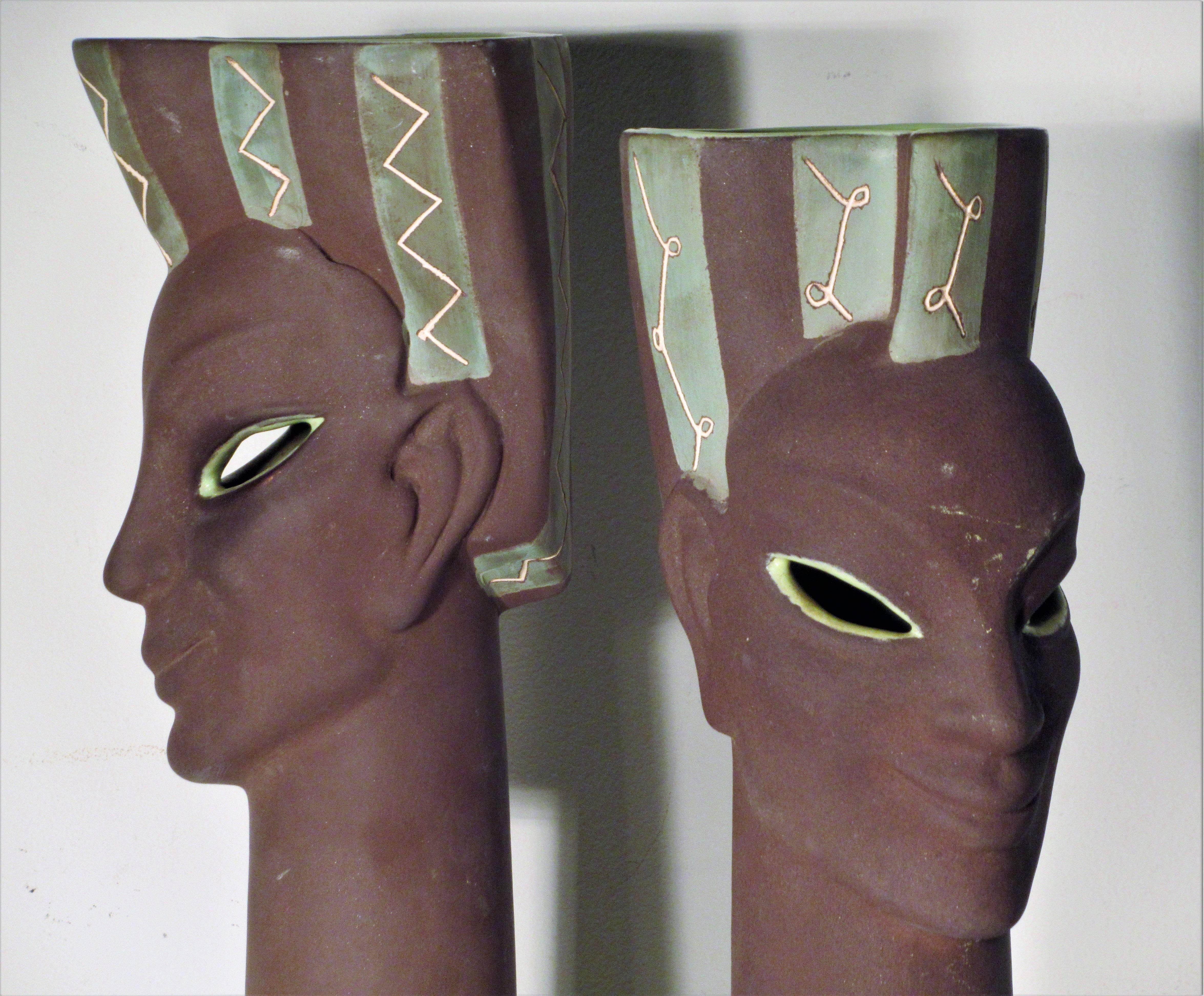 Exotic Ceramic Head Vase Sculptures 1