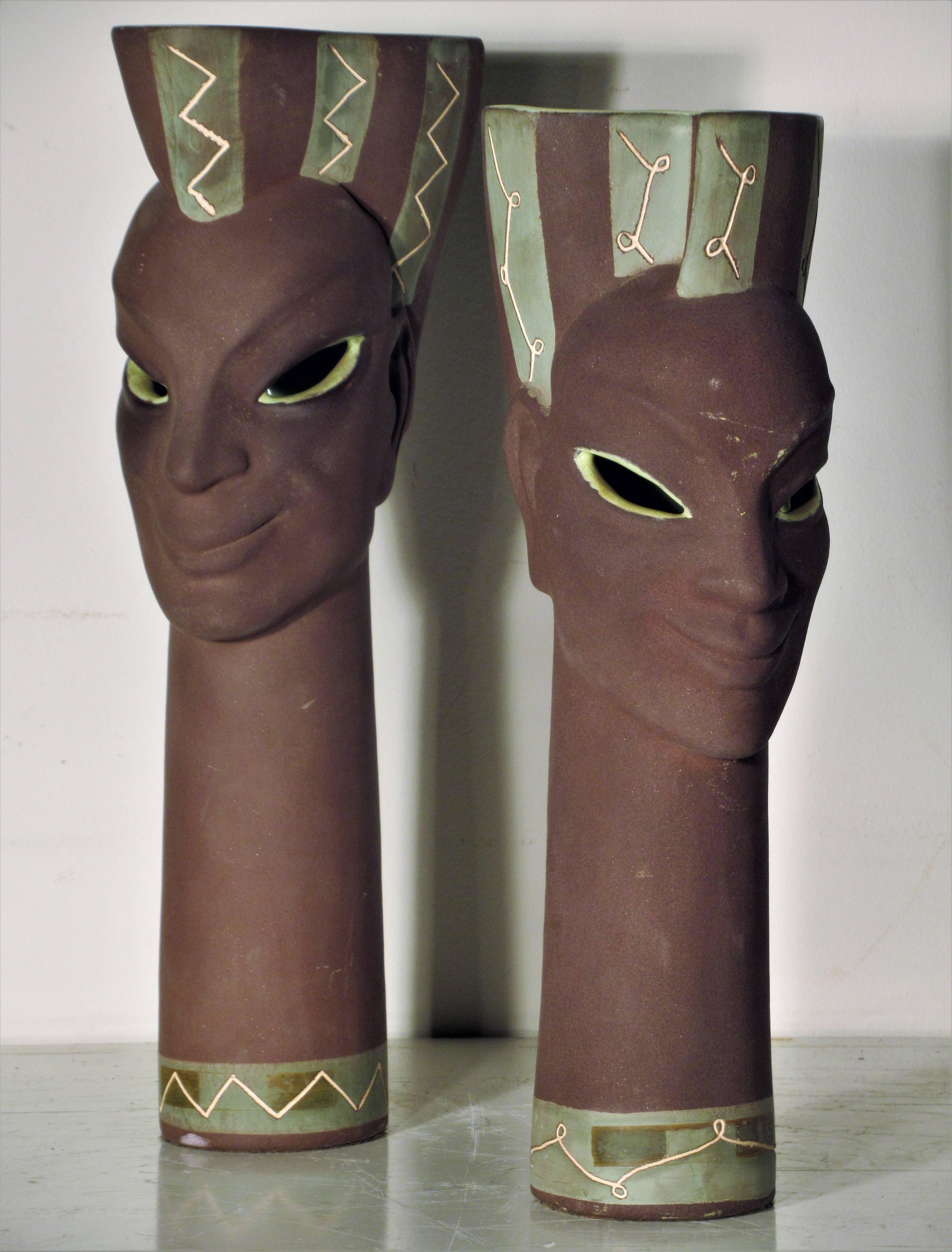 Exotic Ceramic Head Vase Sculptures 2