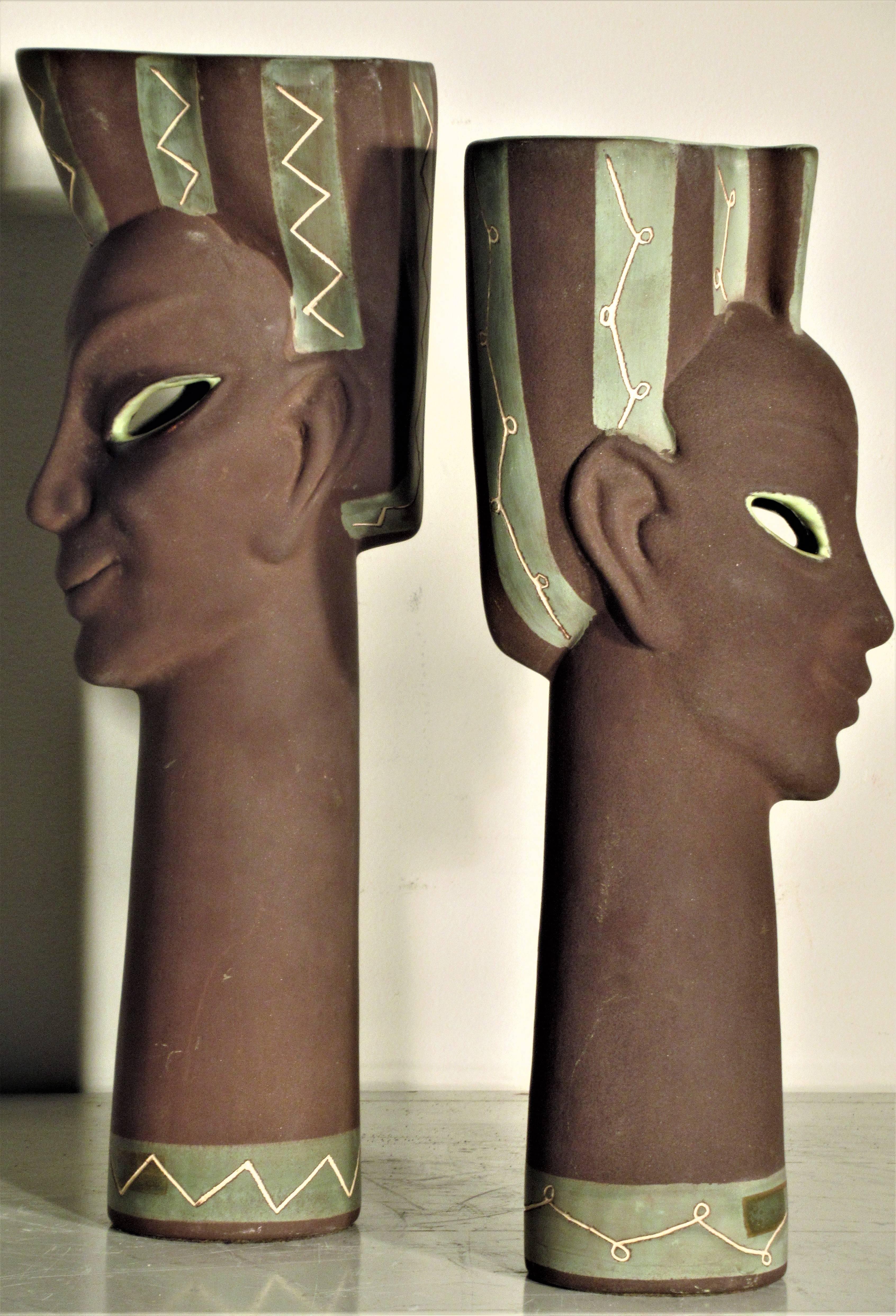 ceramic head sculptures
