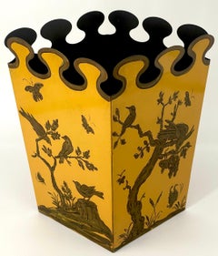 Exotische Chinoiserie-Schmuckkorb/Wasserdose aus Zinn von Cufler & Hughes, London