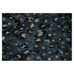 Exotic Elegance in Teal, Olive & Black Amur Rectangle Rug XX-Large
