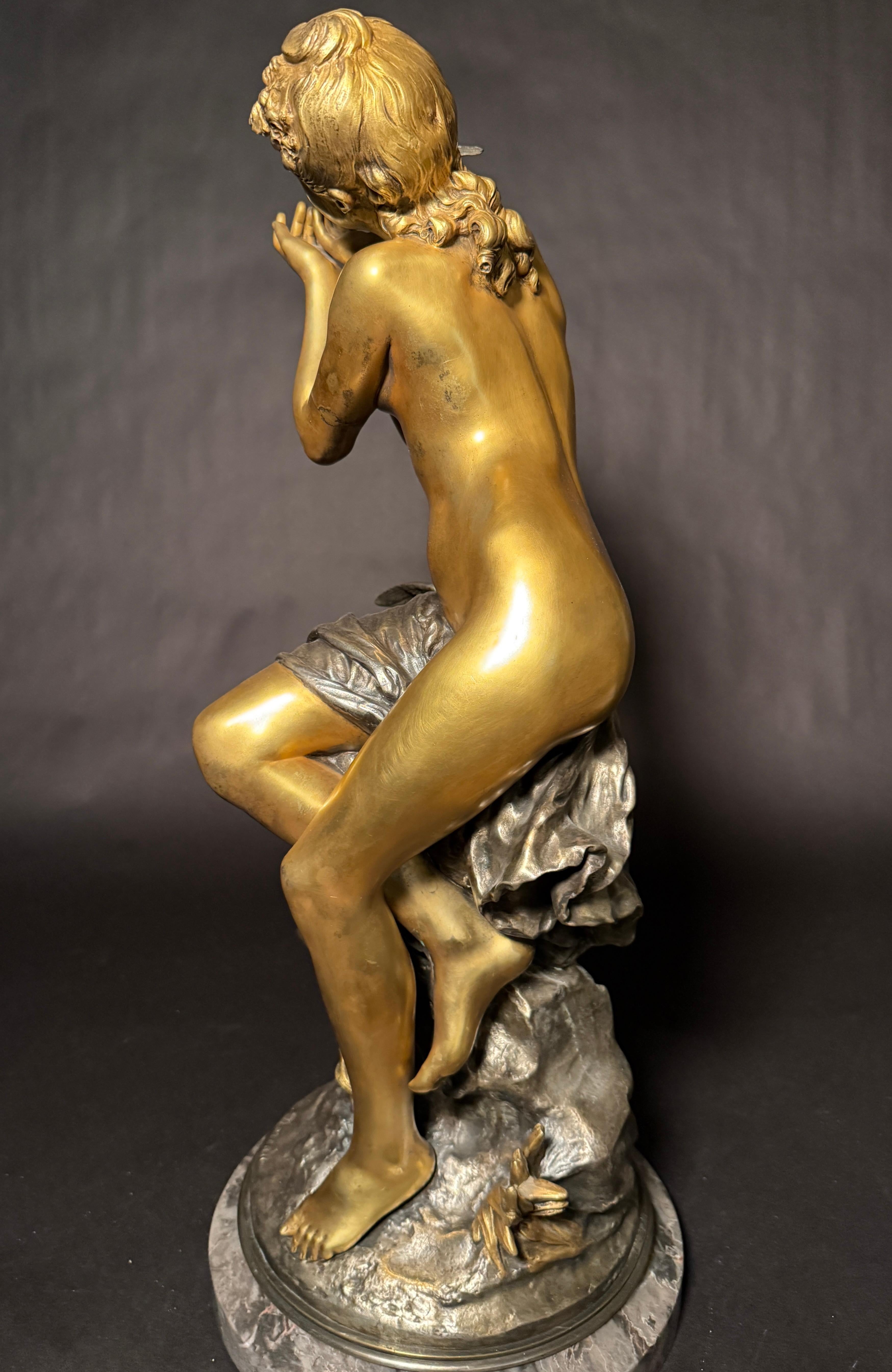 Bronzo esotico dorato e argentato di Mathurin Moreau in vendita 1