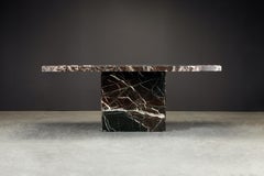 Exotic Grain Post-Modern Marble Dining Table, circa 1980s