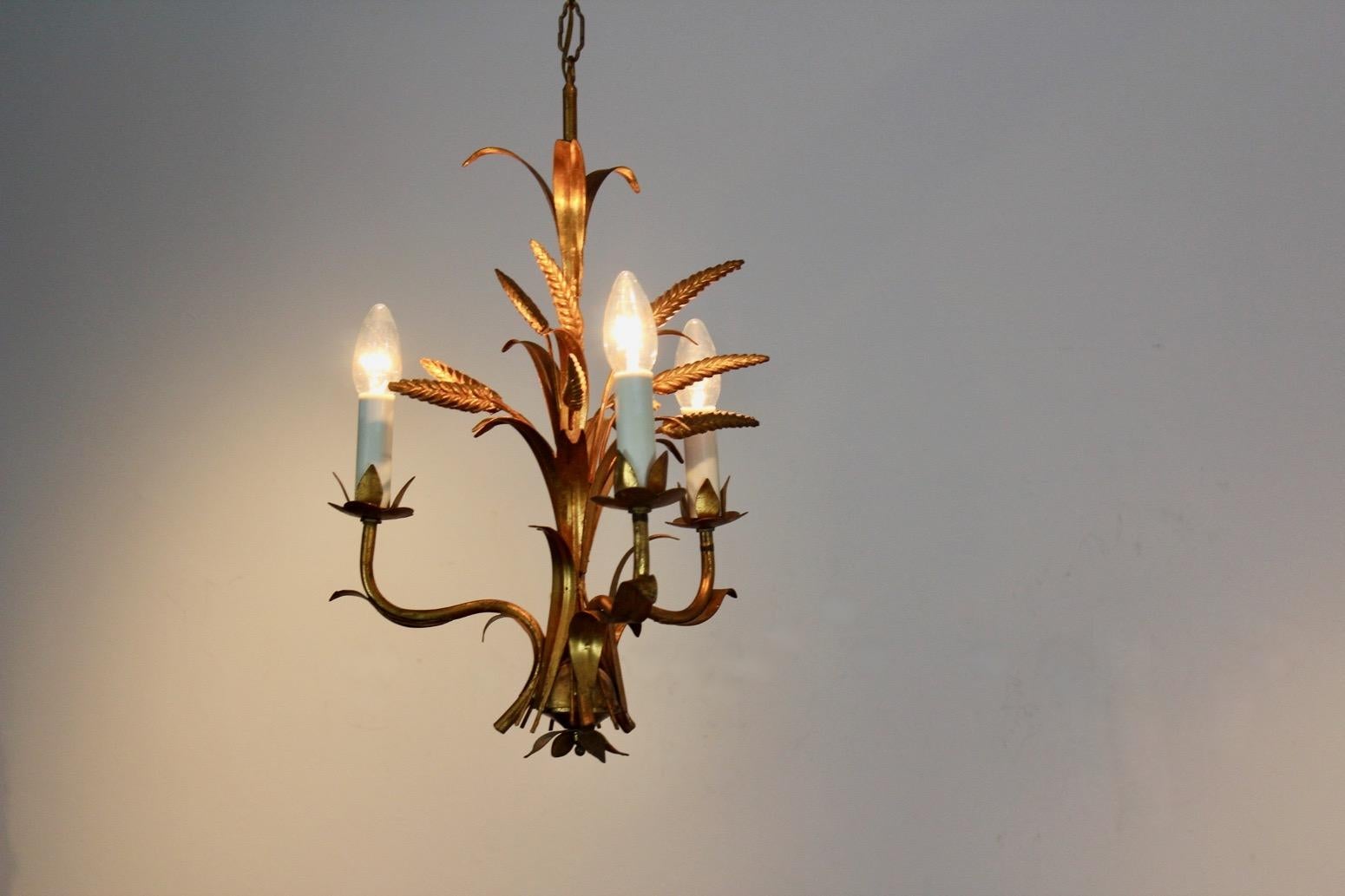 Exotic Hollywood Regency Wheat Sheaf Chandelier by Hans Kögl, Germany, 1970s For Sale 5