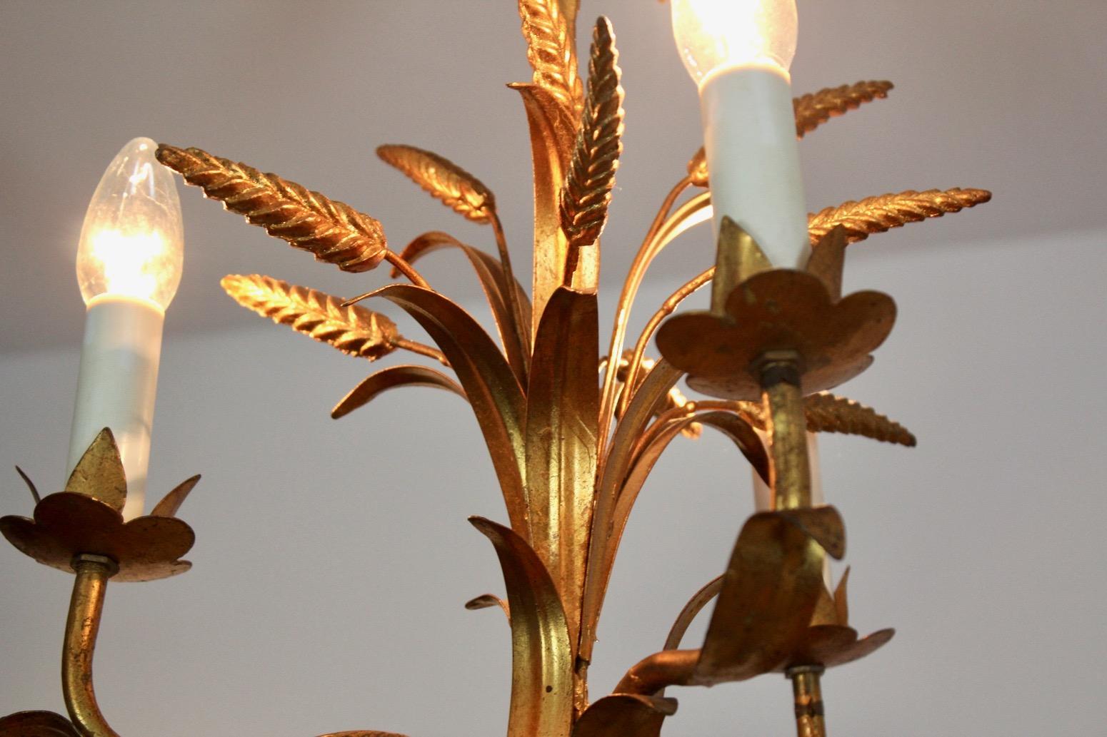 Exotic Hollywood Regency Wheat Sheaf Chandelier by Hans Kögl, Germany, 1970s For Sale 4
