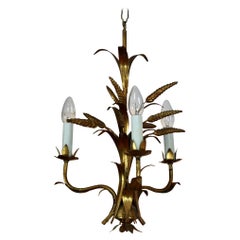 Exotic Hollywood Regency Wheat Sheaf Chandelier by Hans Kögl, Germany, 1970s