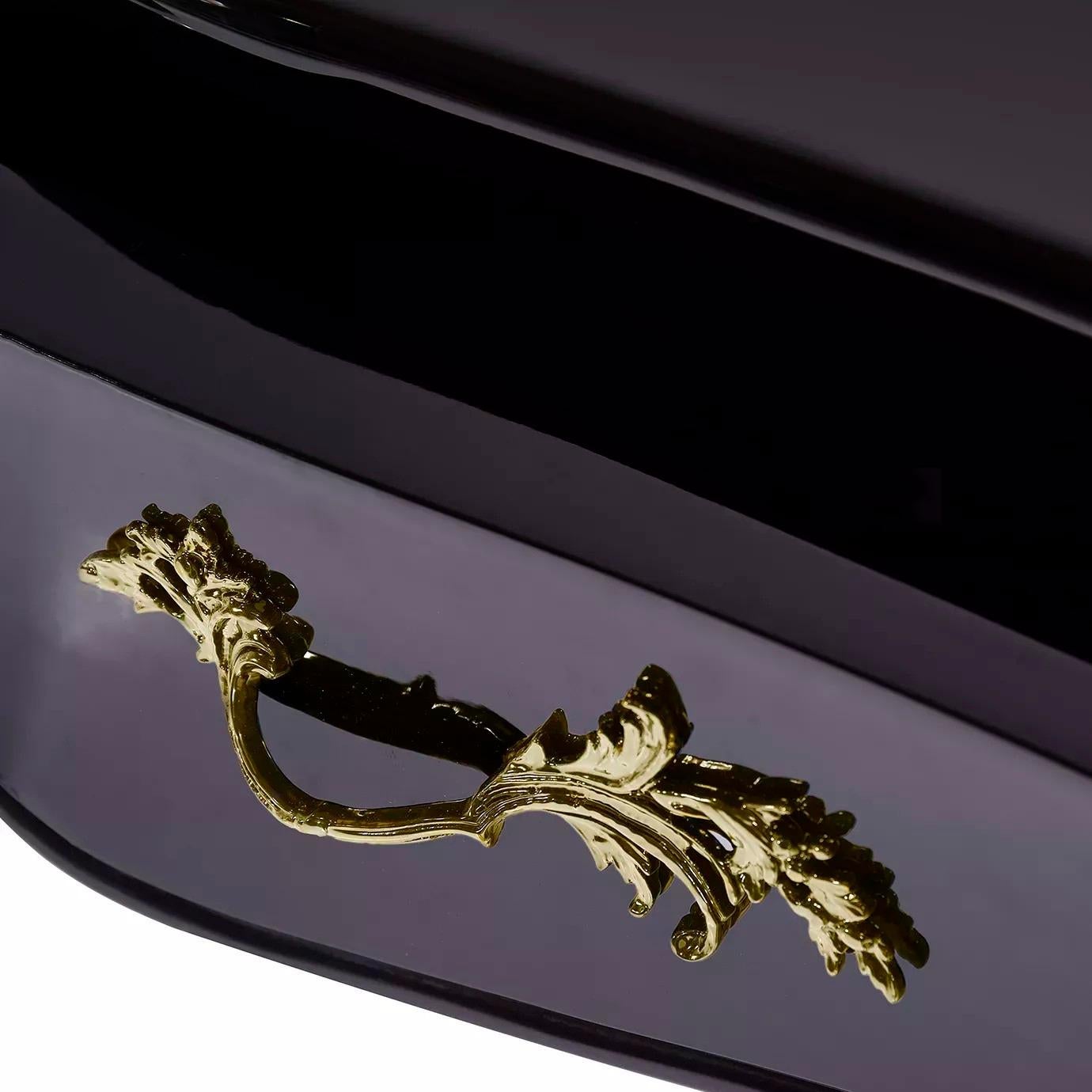 Appliqué Exotic Lacquer Top Ormolu Desk For Sale