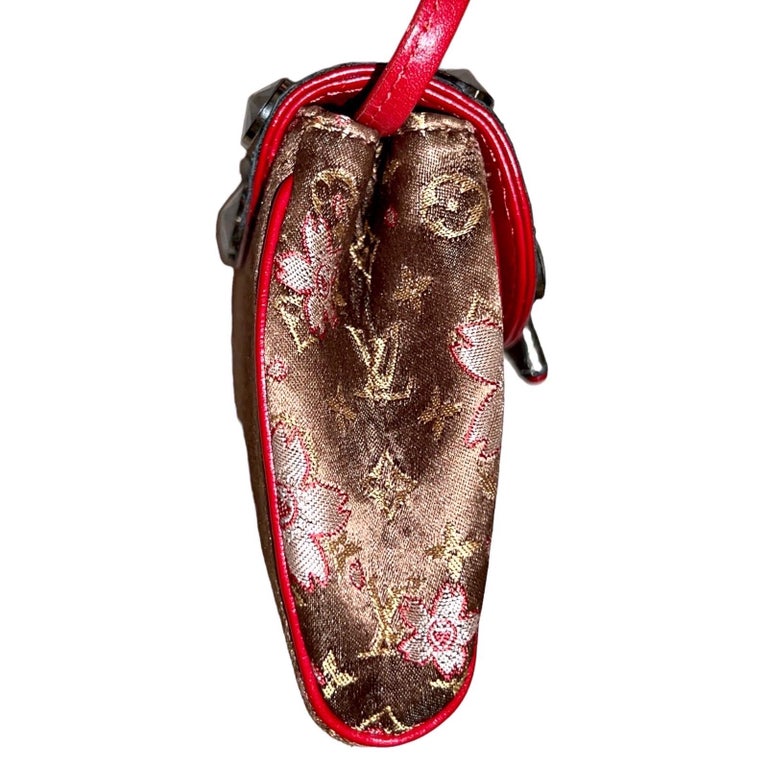 LOUIS VUITTON X Takashi Murakami 2003 Exotic Cherry Blossom LV Logo Hand Bag For Sale 8