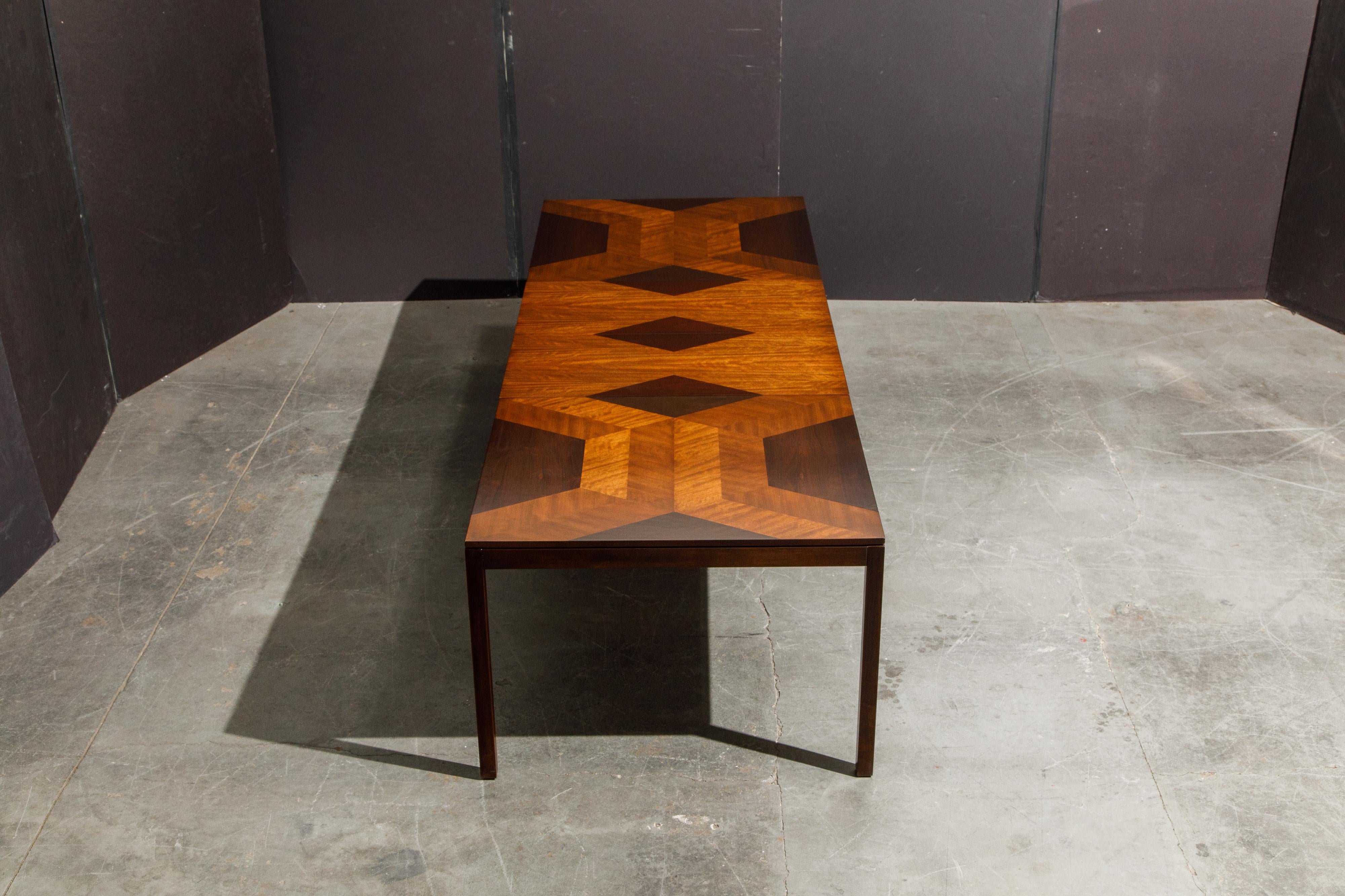 Exotic Mixed Woods Dining Table by Milo Baughman for Directional, circa 1970 6