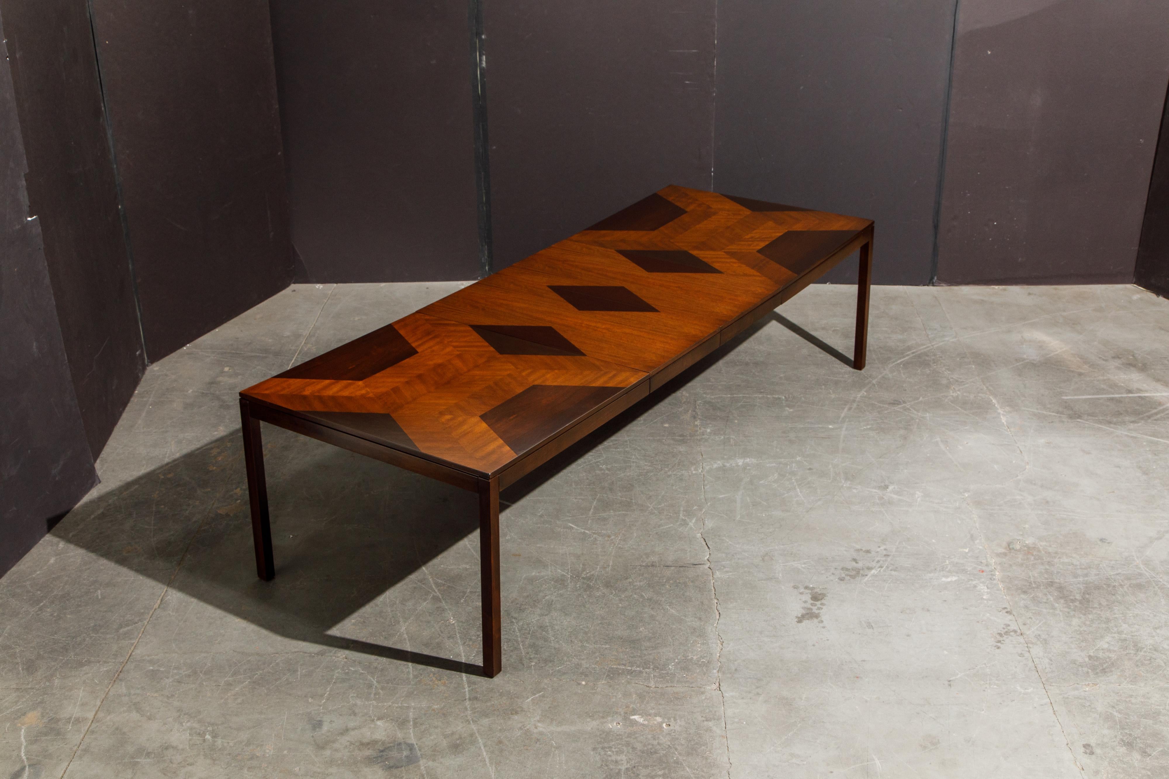 Exotic Mixed Woods Dining Table by Milo Baughman for Directional, circa 1970 8