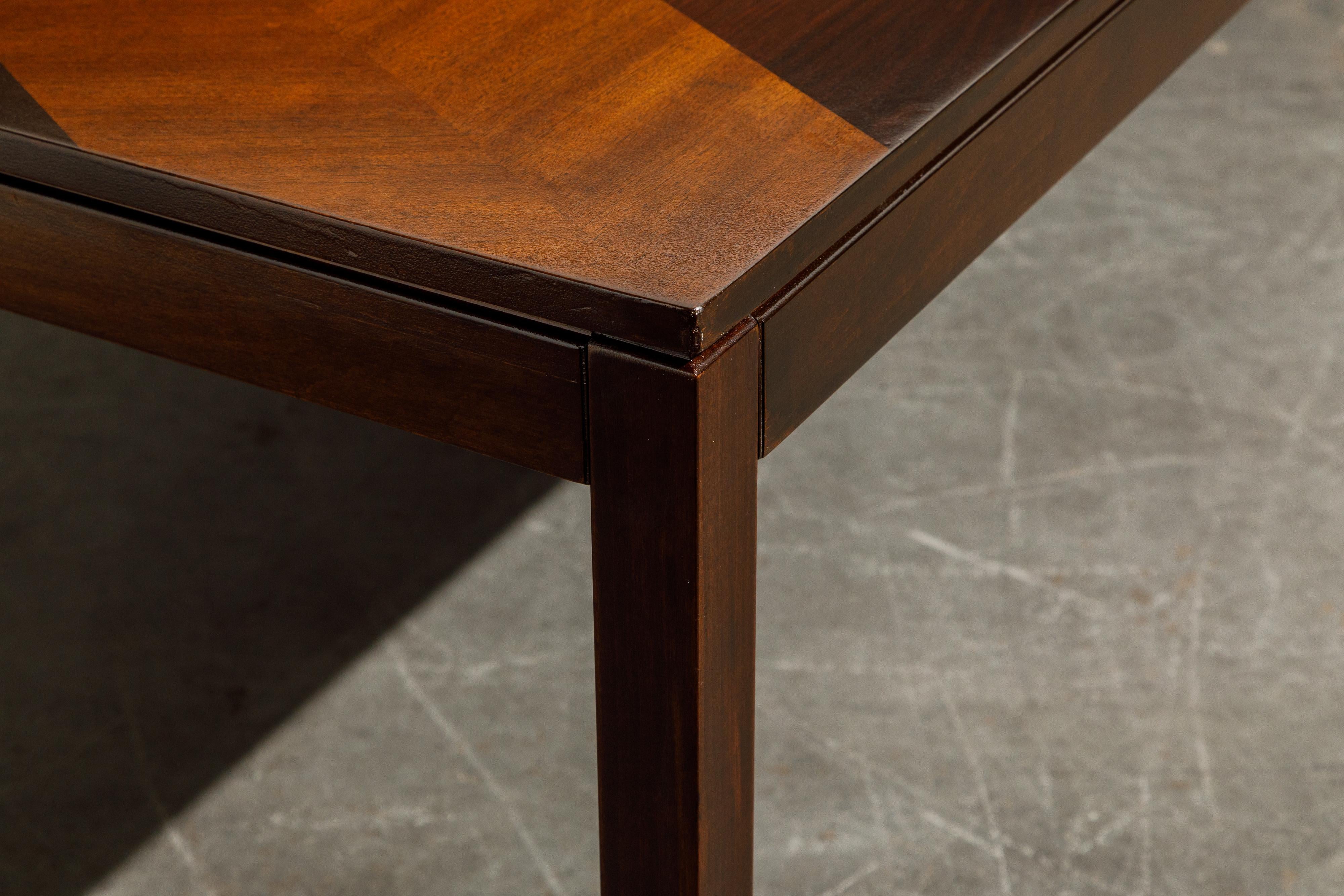Exotic Mixed Woods Dining Table by Milo Baughman for Directional, circa 1970 9