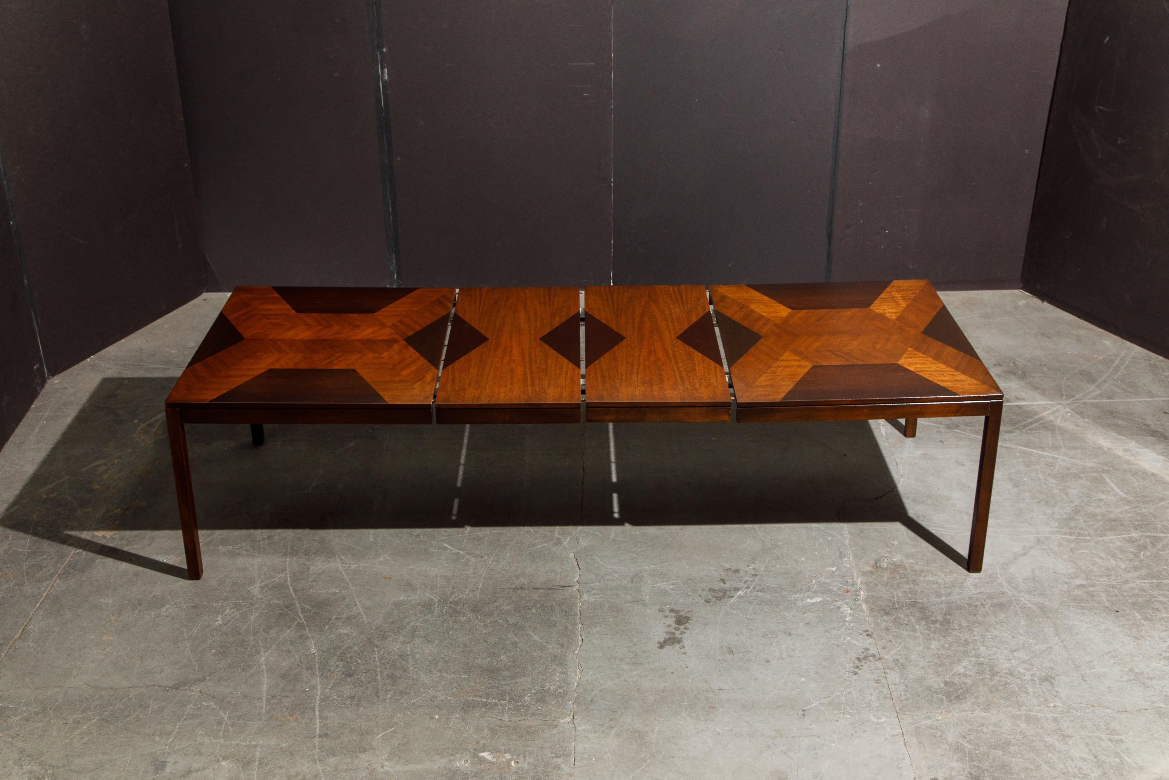 Exotic Mixed Woods Dining Table by Milo Baughman for Directional, circa 1970 10
