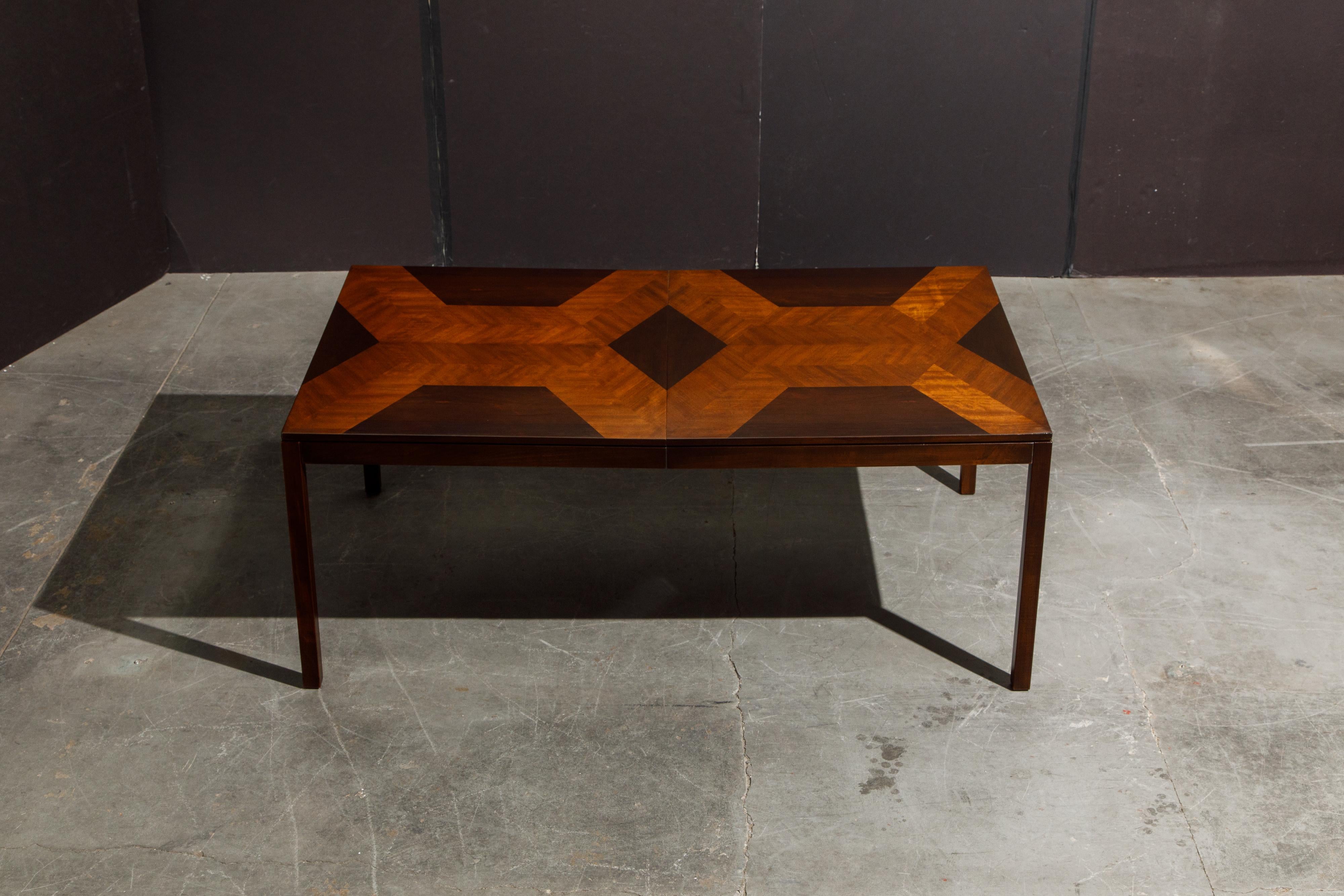 Exotic Mixed Woods Dining Table by Milo Baughman for Directional, circa 1970 13