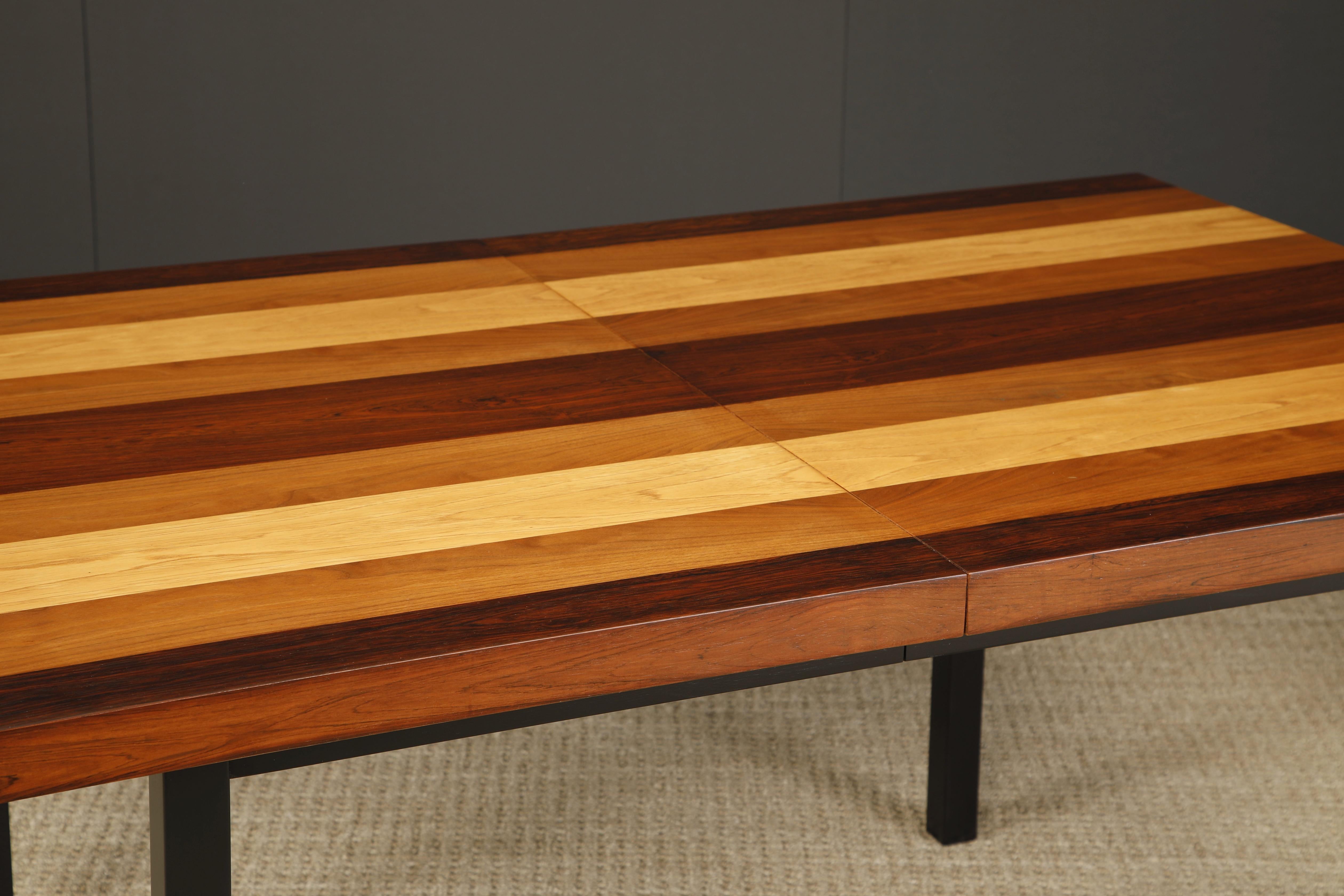 Exotic Mixed Woods Dining Table by Milo Baughman for Directional, 1960s For Sale 7
