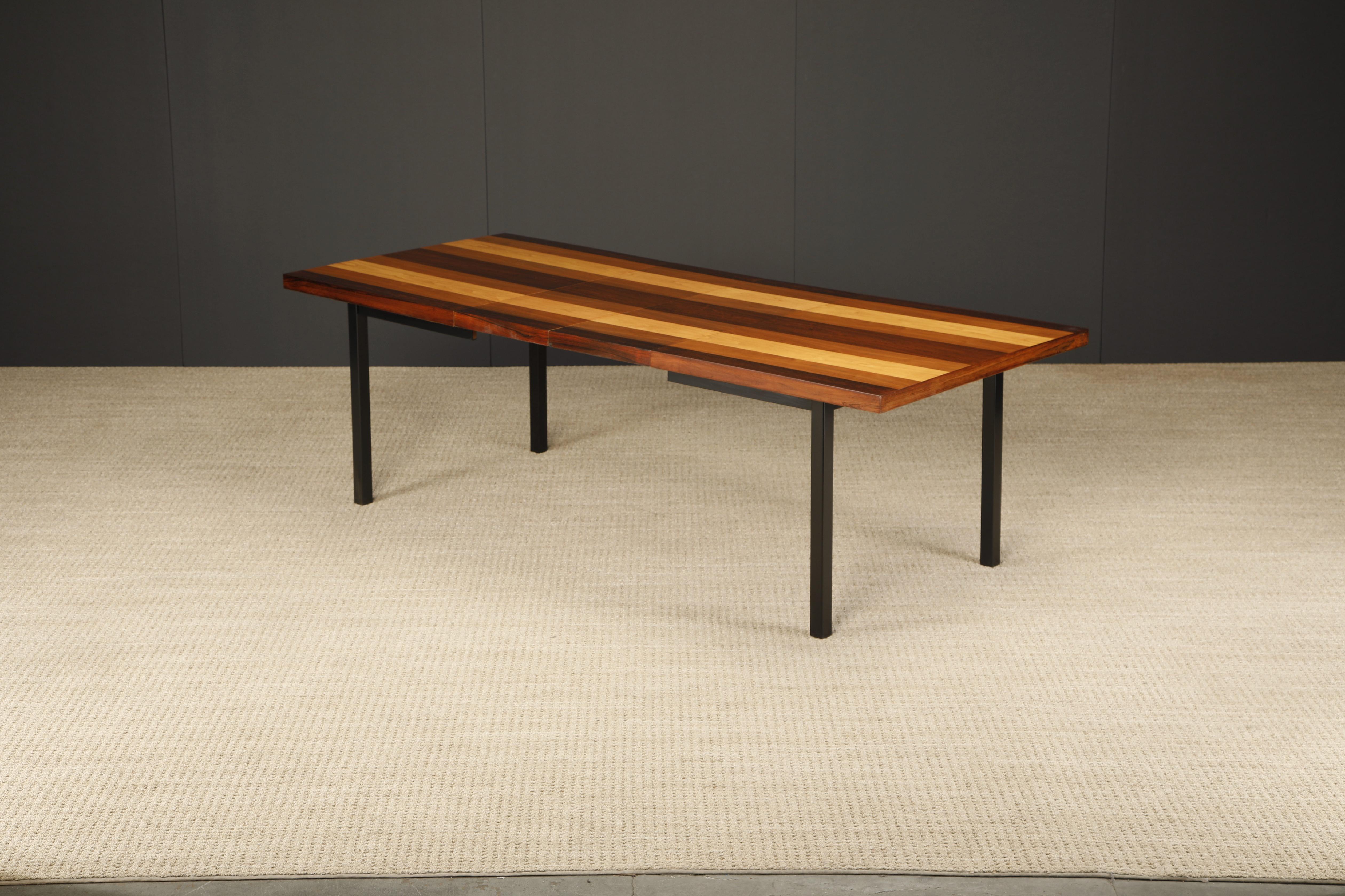 Exotic Mixed Woods Dining Table by Milo Baughman for Directional, 1960s For Sale 10