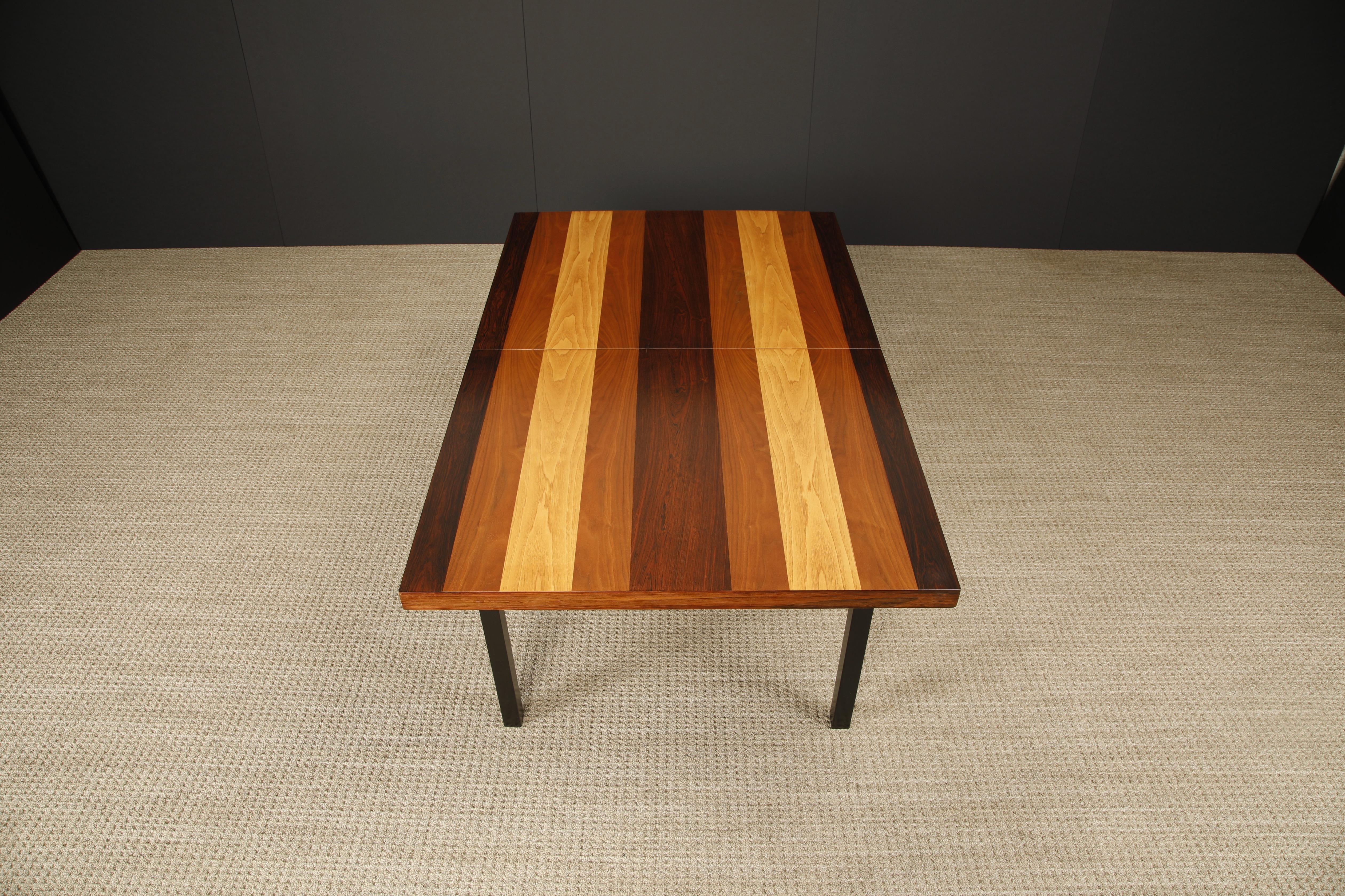 Exotic Mixed Woods Dining Table by Milo Baughman for Directional, 1960s For Sale 2
