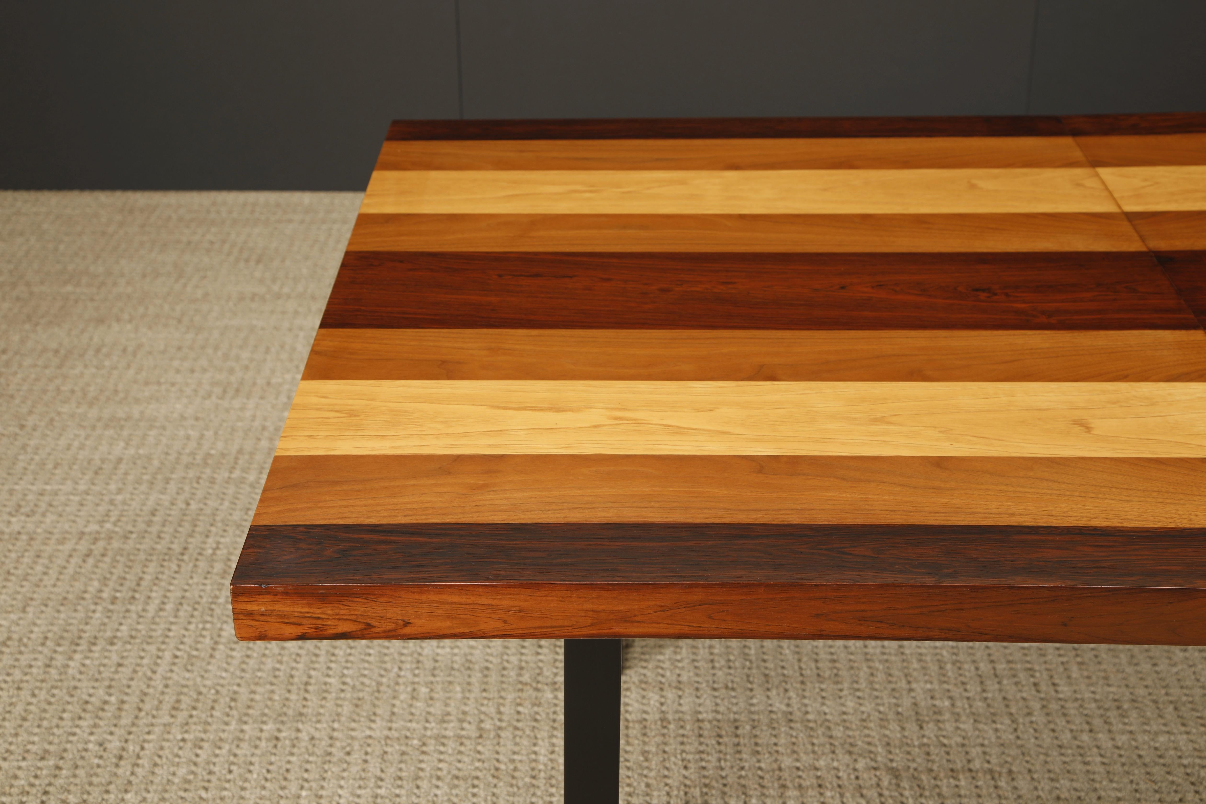 Exotic Mixed Woods Dining Table by Milo Baughman for Directional, 1960s For Sale 3