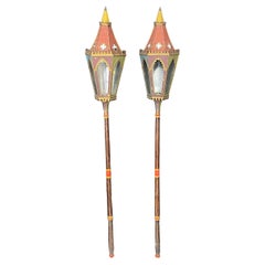 Exotic Pair of Antique Moroccan Wall Sconces Torchieres