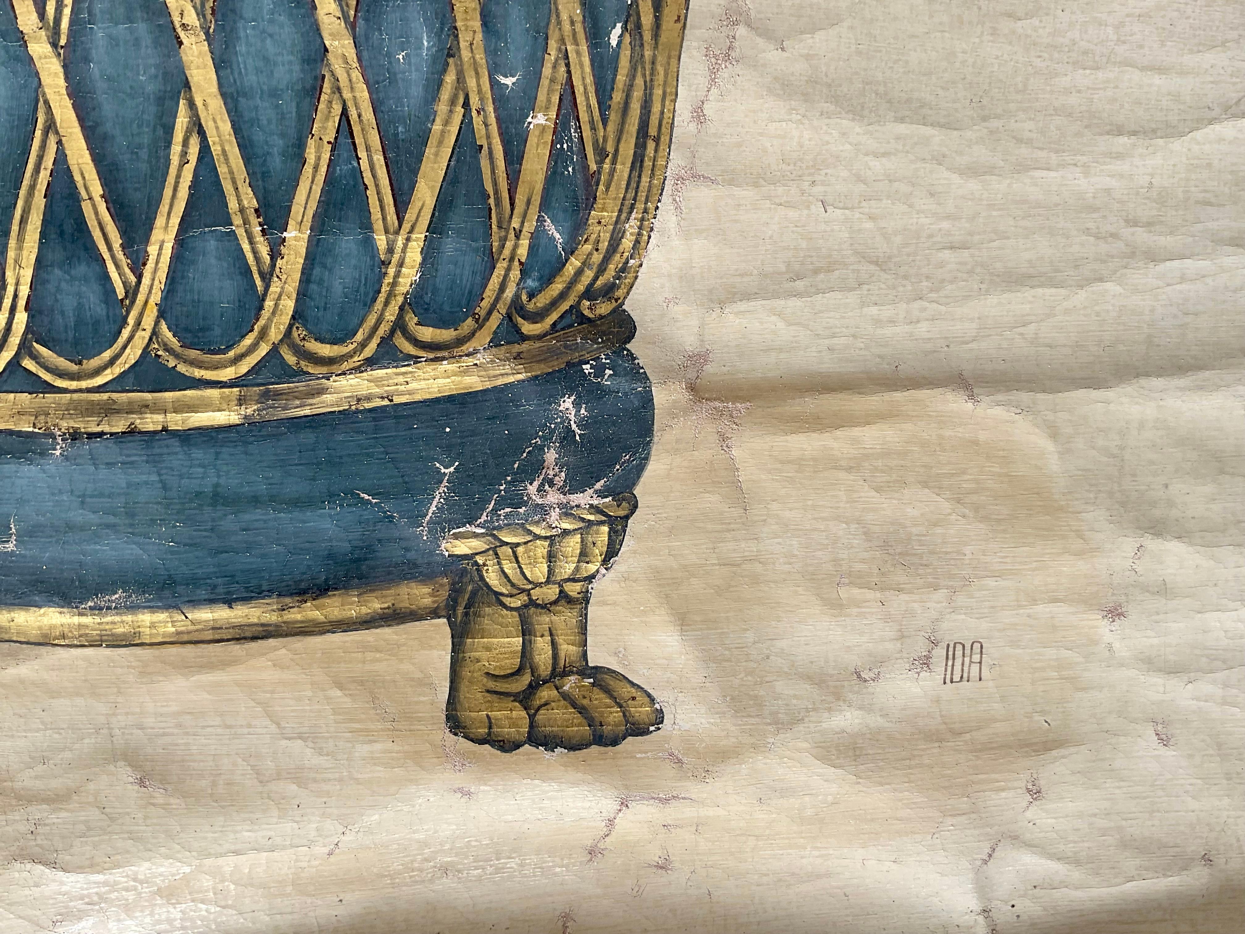 Quadri con palme esotiche in urne, set di due grandi dimensioni in vendita 3