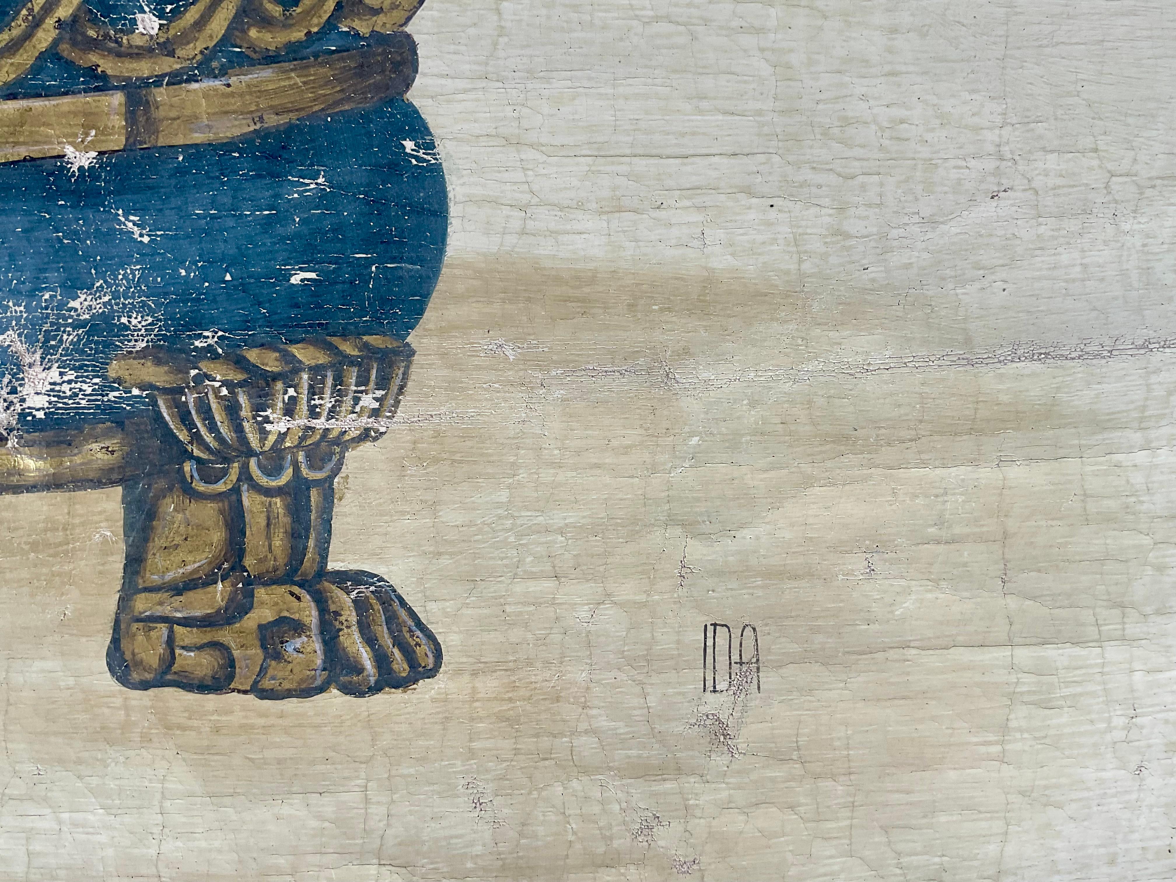 Quadri con palme esotiche in urne, set di due grandi dimensioni in vendita 1