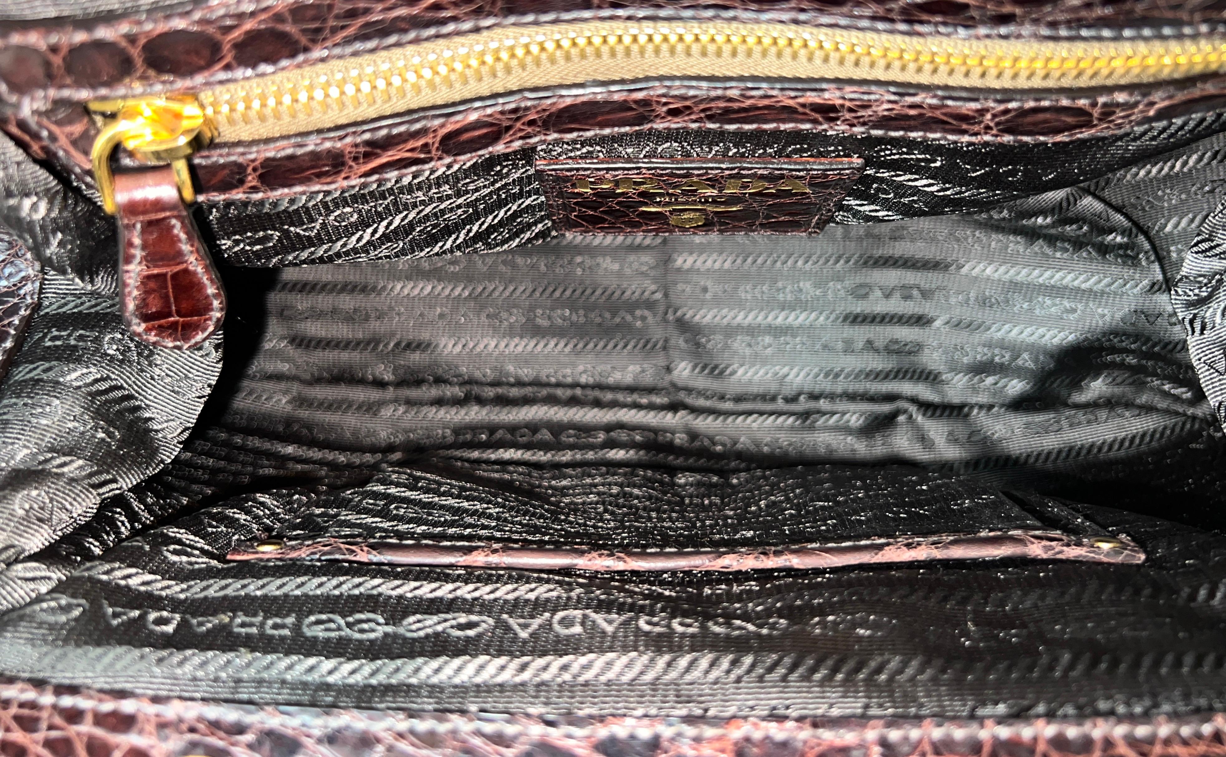 Exotische PRADA Bowlingtasche aus Jacquard und Leder mit Arztrahmen-Logodruck 9