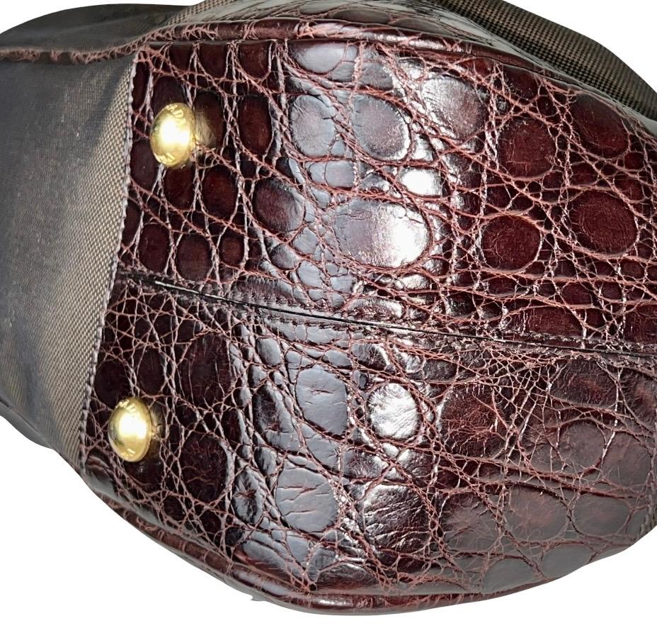 Exotische PRADA Bowlingtasche aus Jacquard und Leder mit Arztrahmen-Logodruck 4