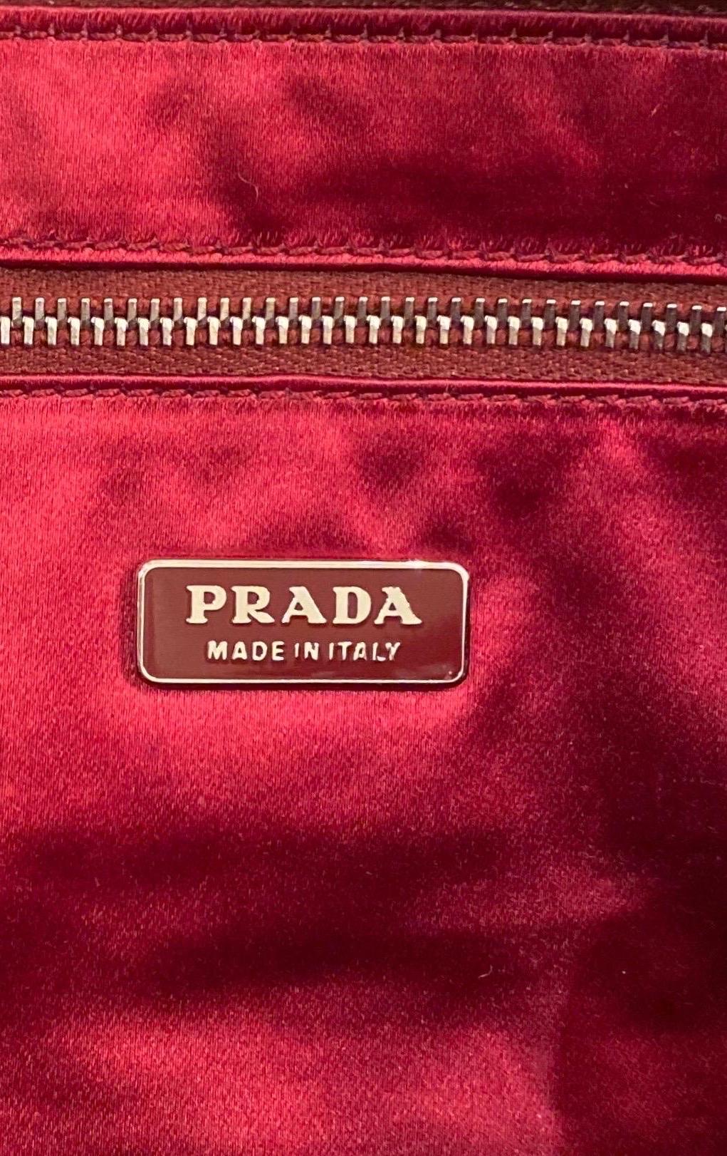 Women's PRADA Exotic Red XL Evening Clutch Bag For Sale