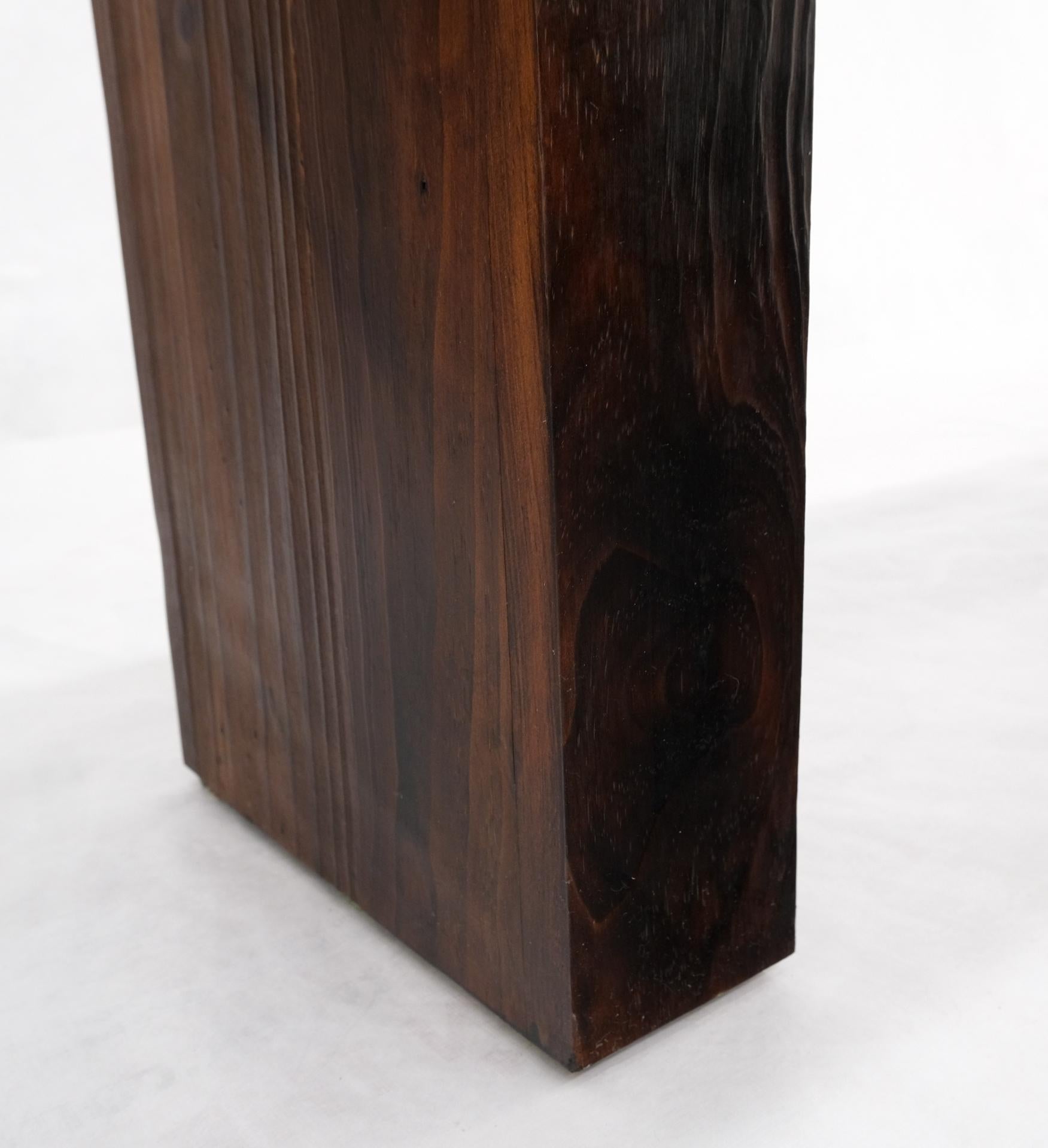 Console de canapé mi-siècle moderne en bois et carreaux de pierre rustiques exotiques en vente 2