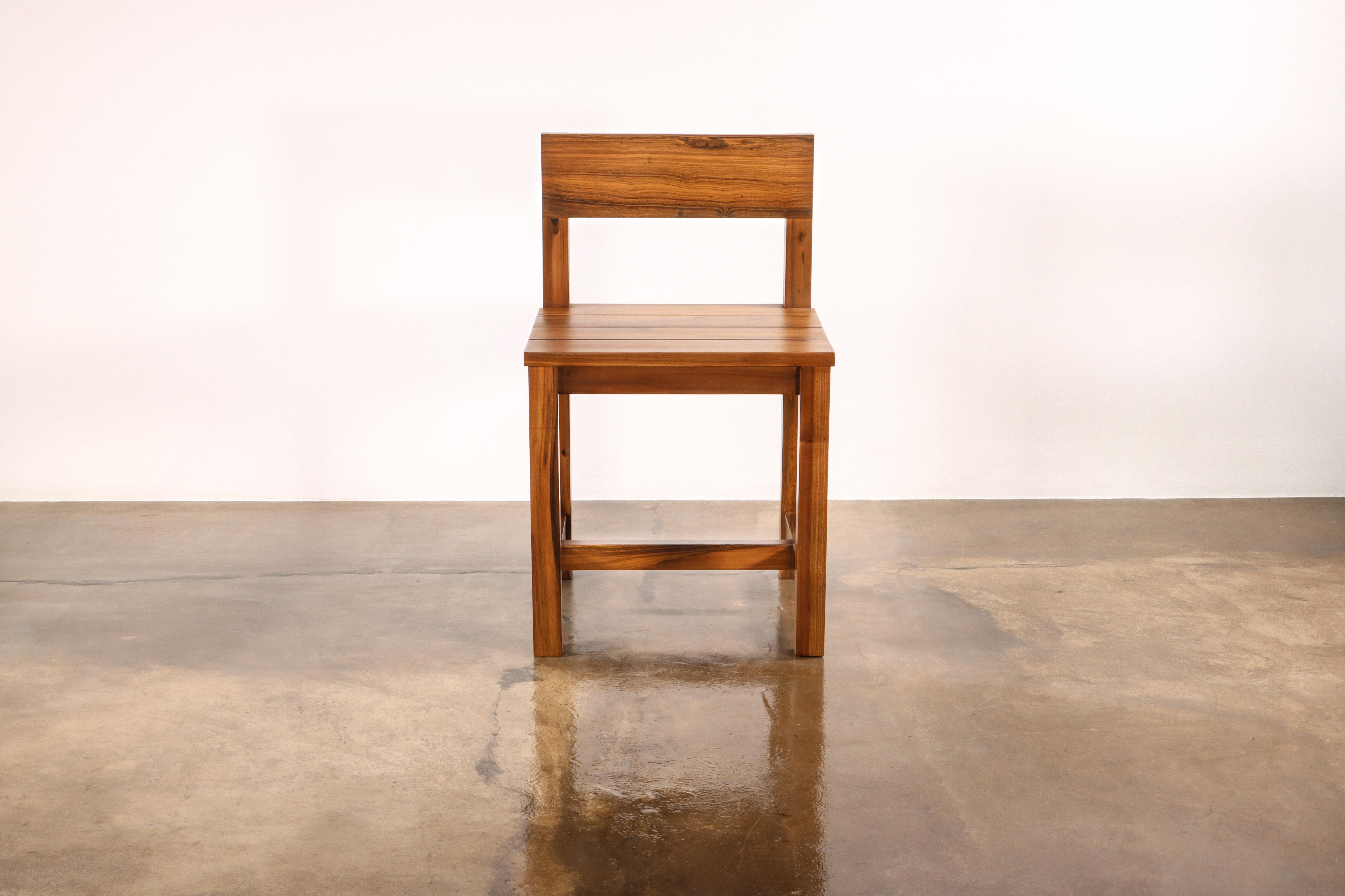 Minimalist Exotic Solid Wood Outdoor Modern Dining Chair from Costantini, Serrano For Sale