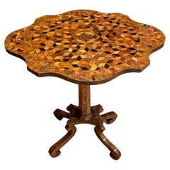 Exotic Specimen Wood Parquetry Table