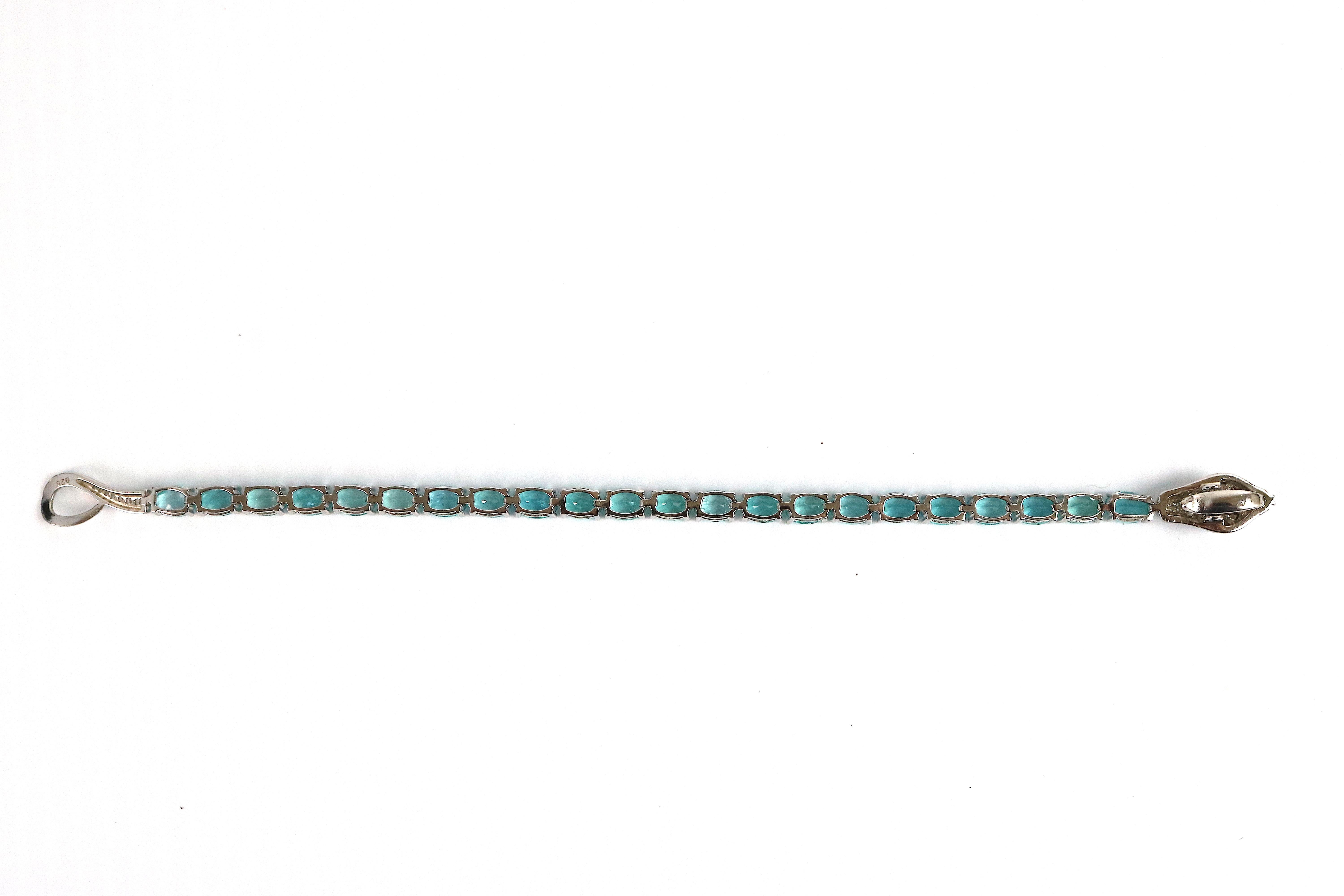 Exotic Sterling Gemstone Snake Bracelet-Diamond Pave, Apatite, Tanzanite & Rubies im Angebot 3