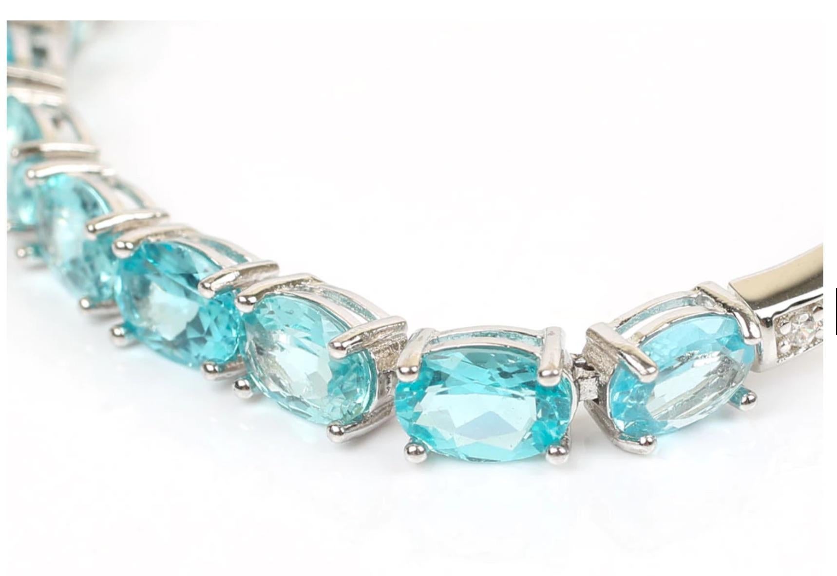 Exotic Sterling Gemstone Snake Bracelet-Diamond Pave, Apatite, Tanzanite & Rubies In Excellent Condition For Sale In West Palm Beach, FL