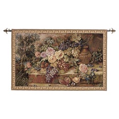 Exótico Tapiz Tejido en Telar de Naturaleza Muerta - 2'2" x 3'5"