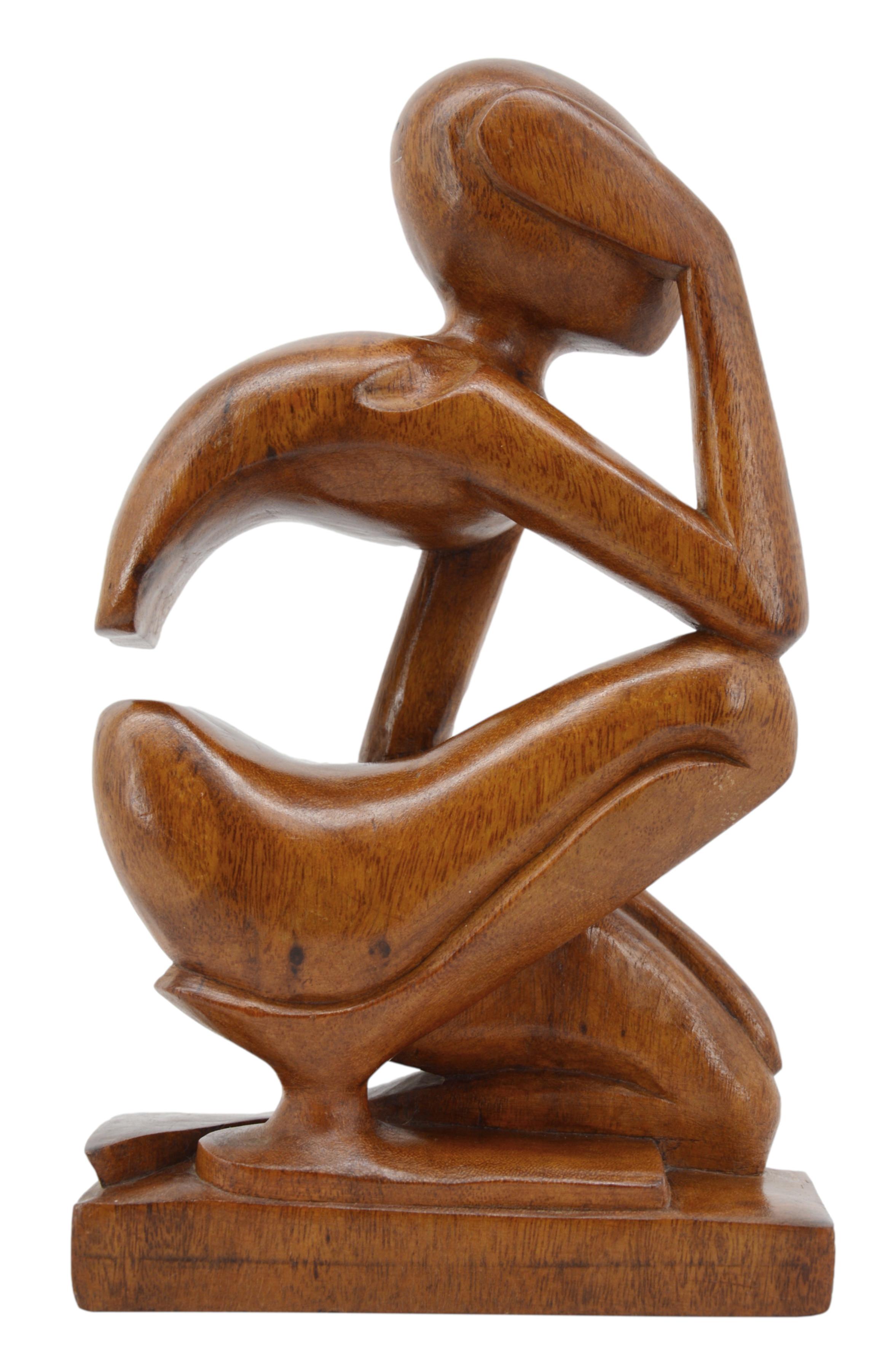 Unknown Exotic Thinker Man Sculpture, 1950-1970 For Sale