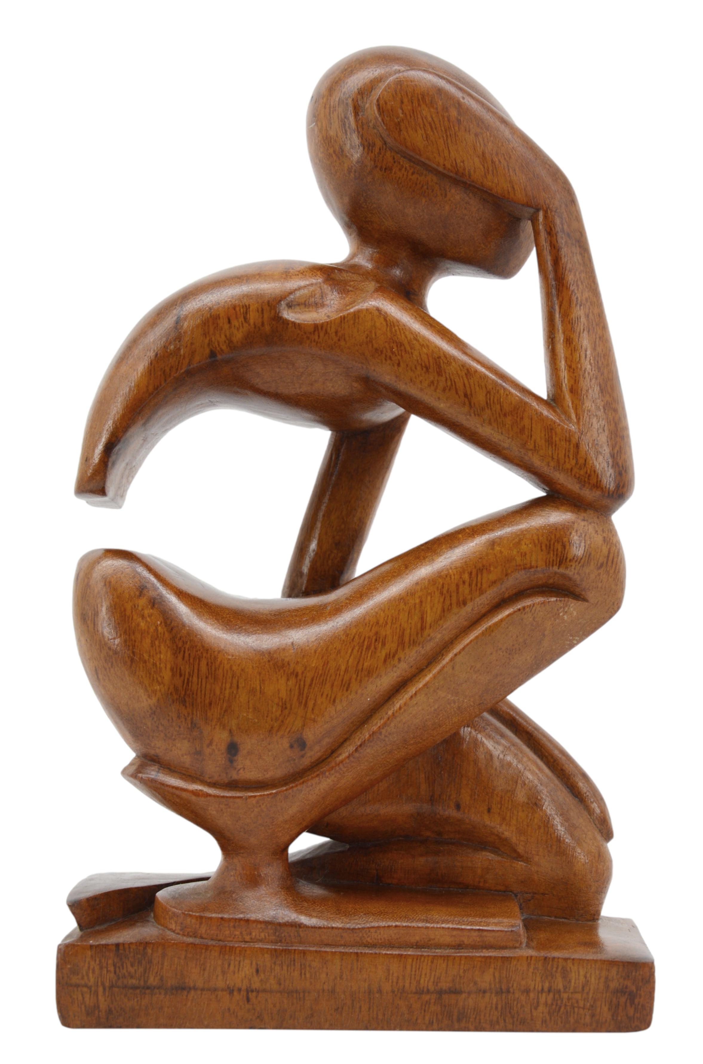 Escultura del Hombre Pensador Exótico, 1950-1970 en Bueno estado para la venta en Saint-Amans-des-Cots, FR