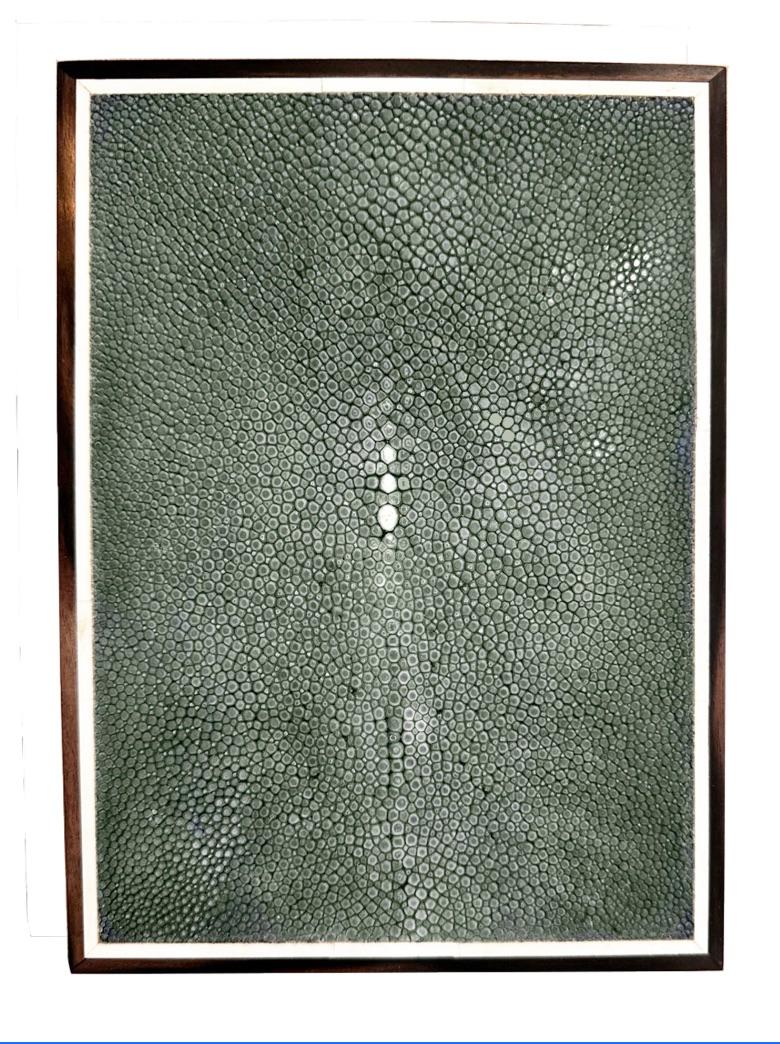 Exotic Turquoise Shagreen and Macassar Ebony Box with Bone Inlay im Zustand „Neu“ im Angebot in New York, NY