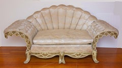 Venetian Fantasy Carved and Painted Sofa