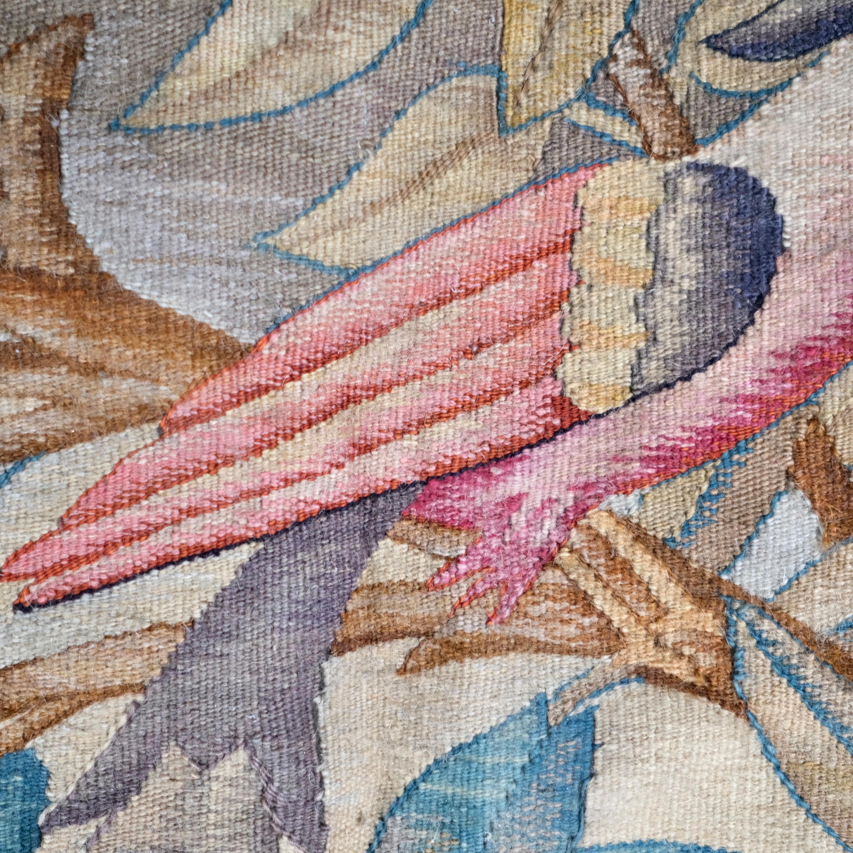 Exotic verdure or chinoiserie tapestry from Aubusson, end of 19th-20th century 5