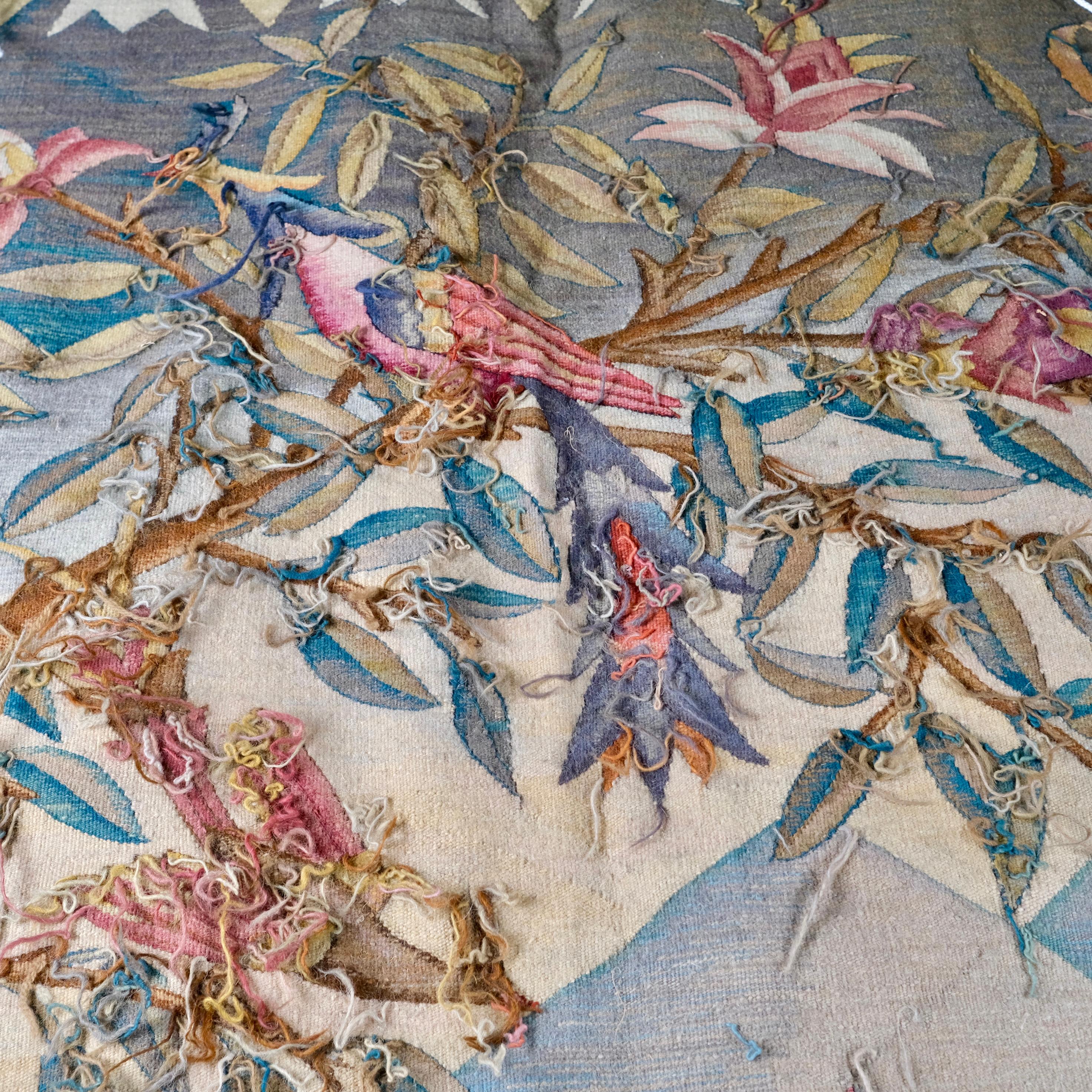 Exotic verdure or chinoiserie tapestry from Aubusson, end of 19th-20th century 13